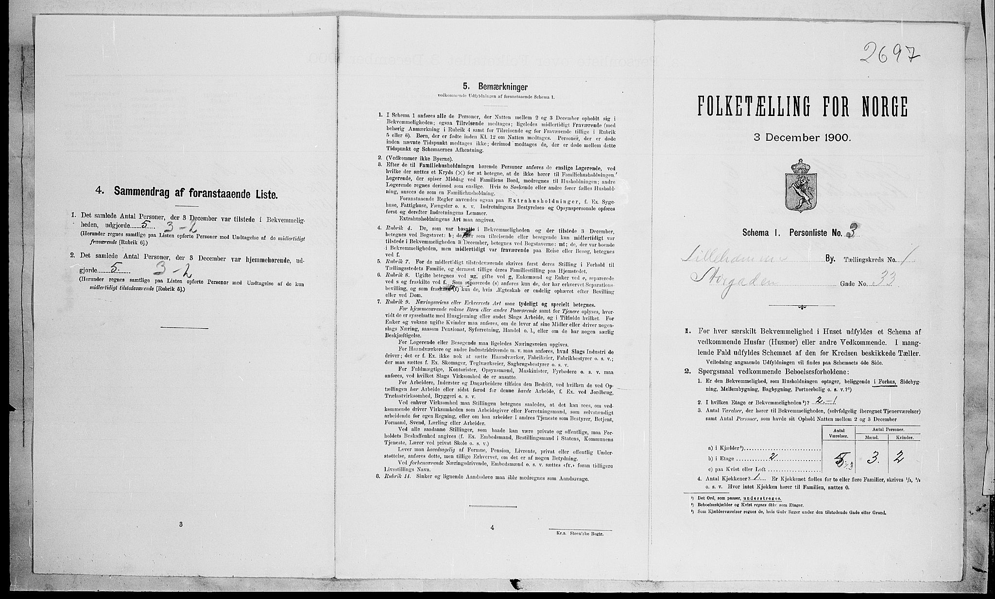 SAH, Folketelling 1900 for 0501 Lillehammer kjøpstad, 1900, s. 651