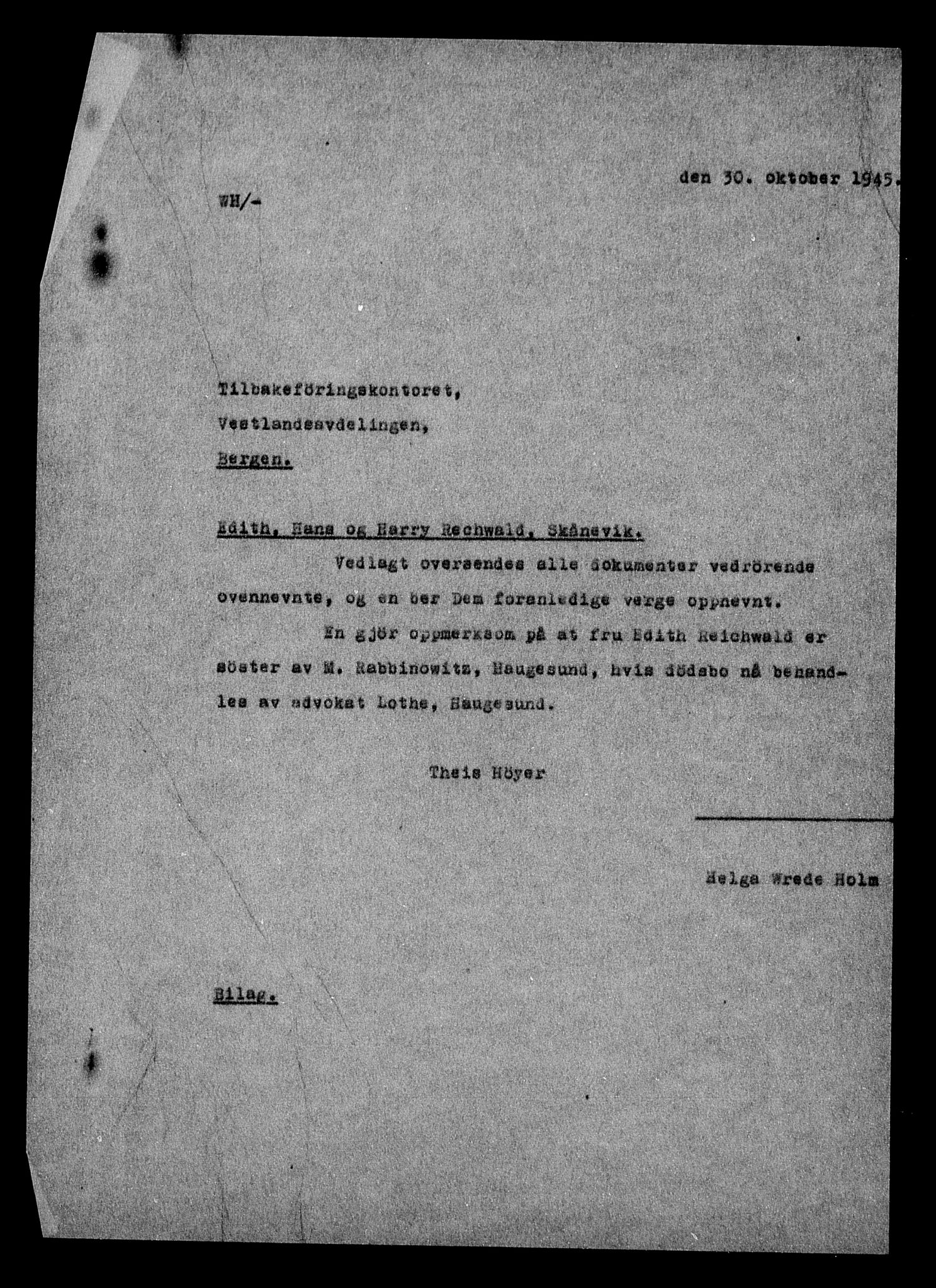 Justisdepartementet, Tilbakeføringskontoret for inndratte formuer, AV/RA-S-1564/H/Hc/Hcd/L1004: --, 1945-1947, s. 509