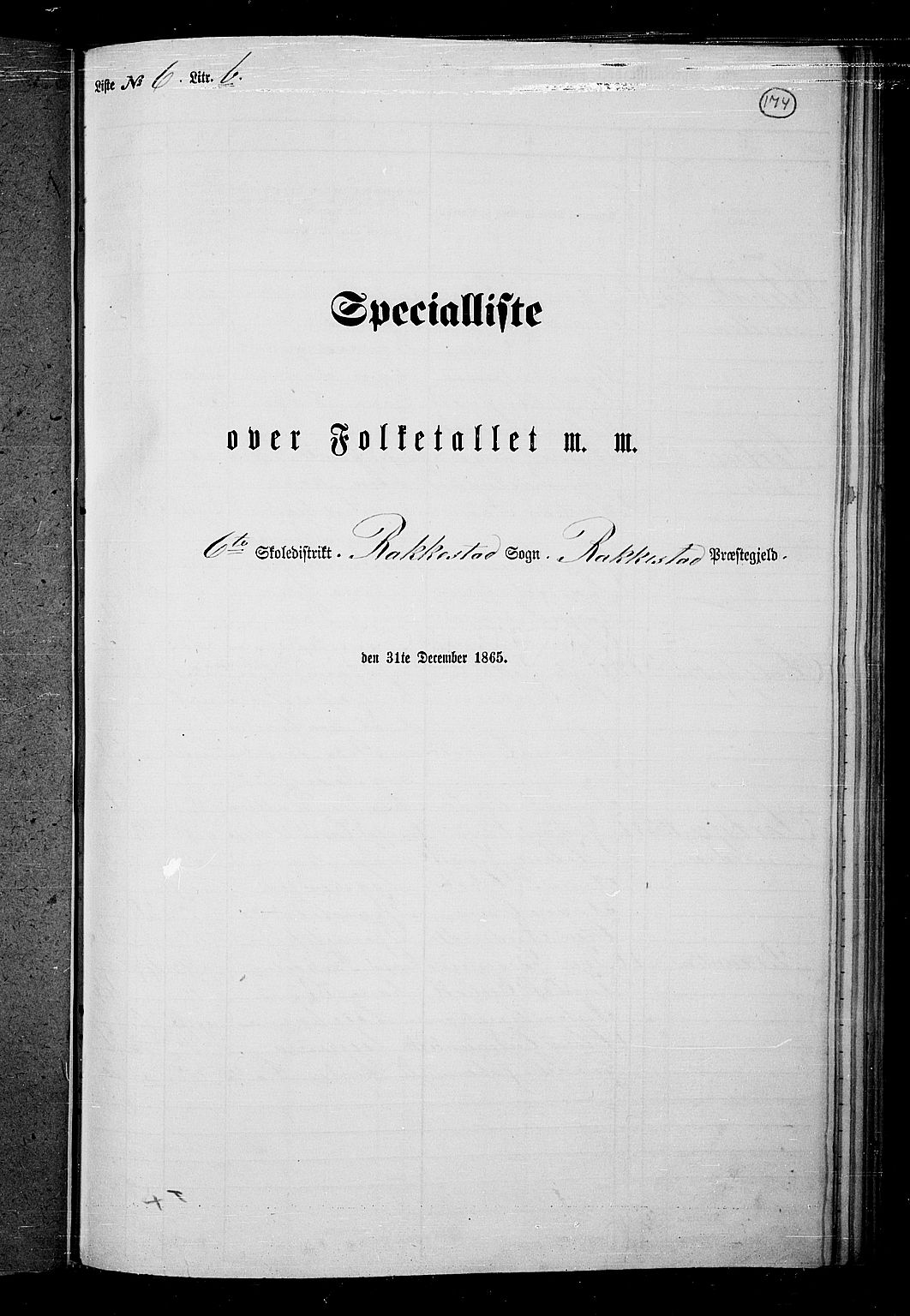 RA, Folketelling 1865 for 0128P Rakkestad prestegjeld, 1865, s. 166