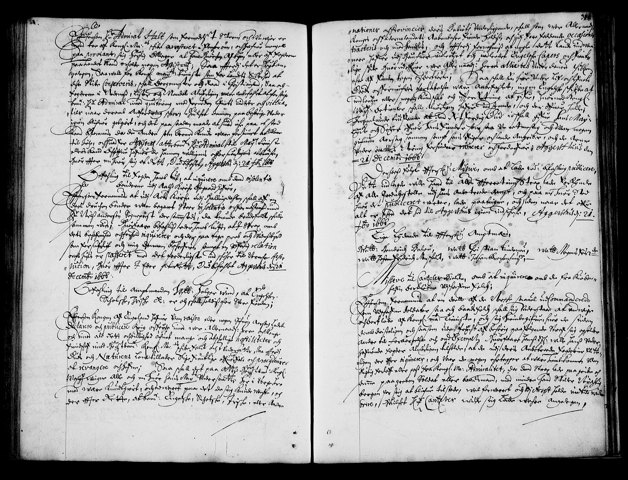 Stattholderembetet 1572-1771, AV/RA-EA-2870/Bb/L0003: Ordreprotokoll, 1662-1670, s. 317b-318a