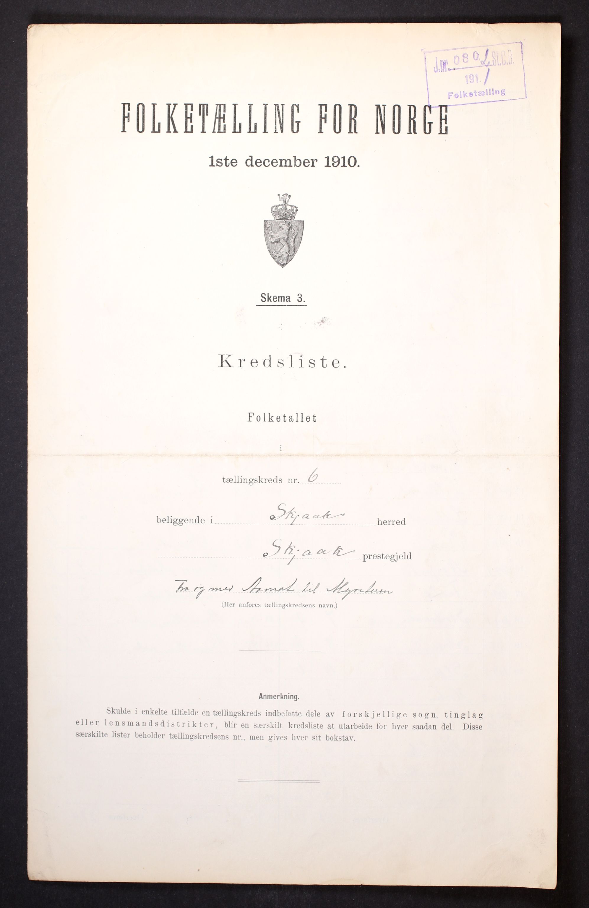 RA, Folketelling 1910 for 0513 Skjåk herred, 1910, s. 19