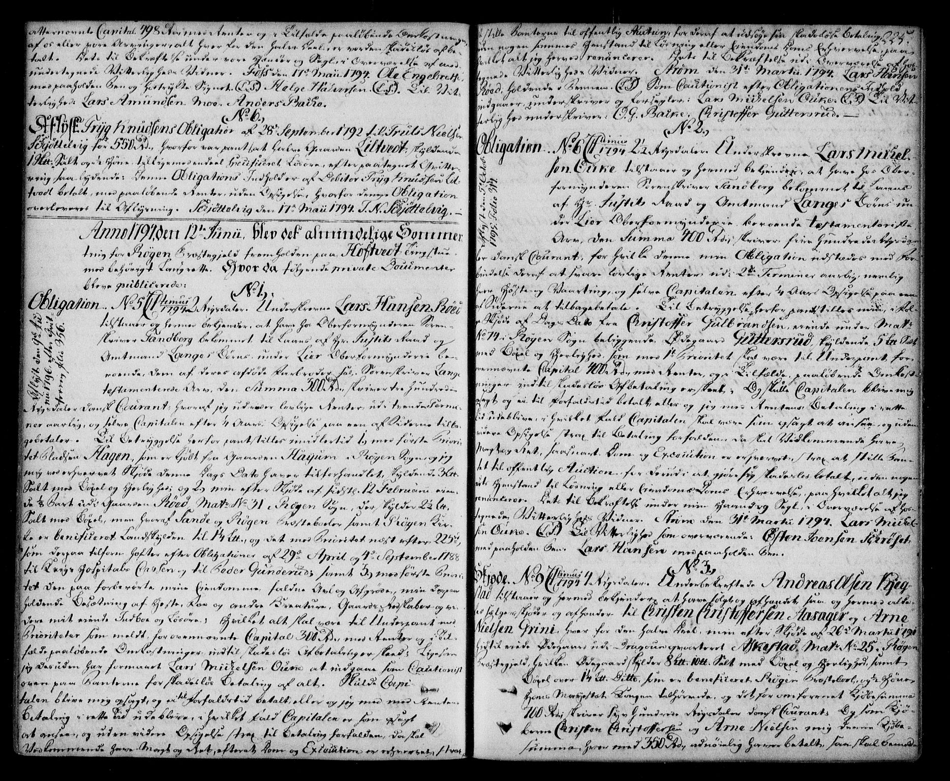 Lier, Røyken og Hurum sorenskriveri, SAKO/A-89/G/Ga/Gaa/L0005: Pantebok nr. V, 1788-1801, s. 225