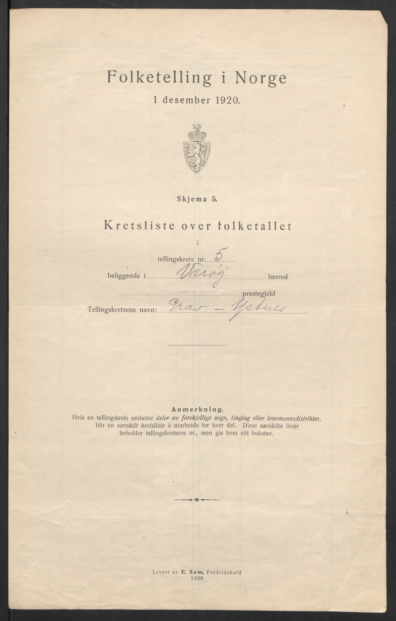 SAT, Folketelling 1920 for 1857 Værøy herred, 1920, s. 21