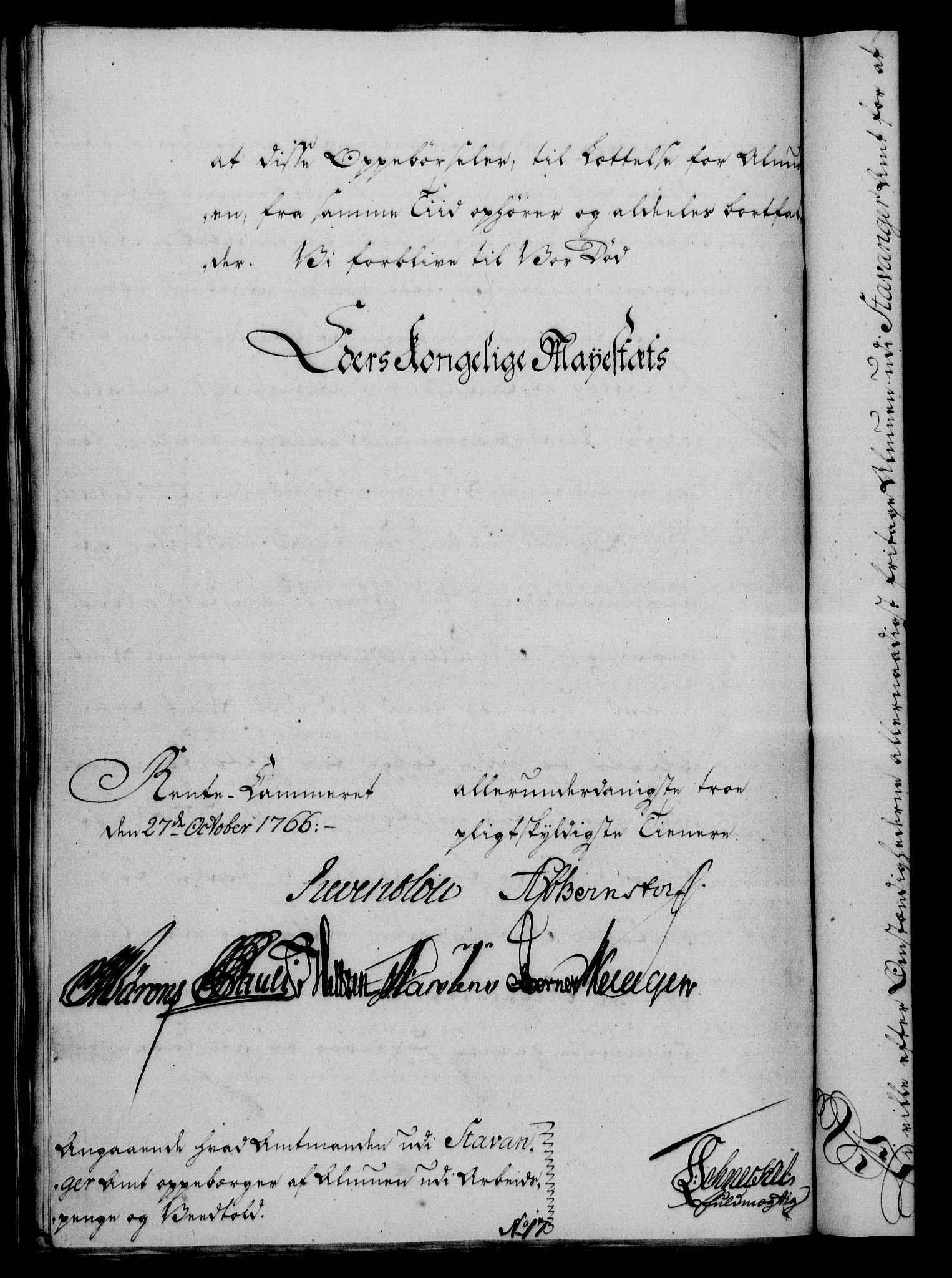 Rentekammeret, Kammerkanselliet, RA/EA-3111/G/Gf/Gfa/L0048: Norsk relasjons- og resolusjonsprotokoll (merket RK 52.48), 1766, s. 392