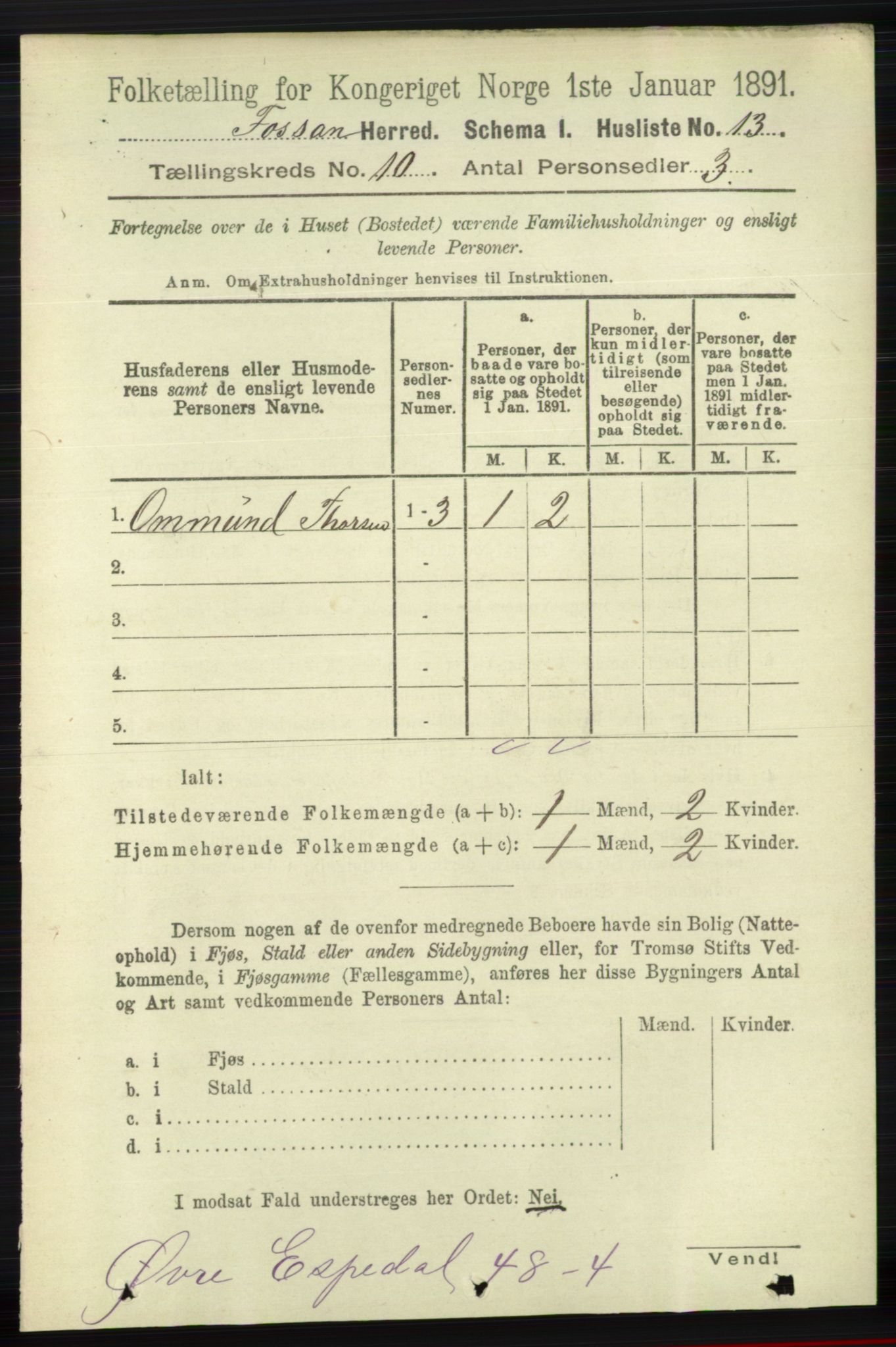 RA, Folketelling 1891 for 1129 Forsand herred, 1891, s. 1658