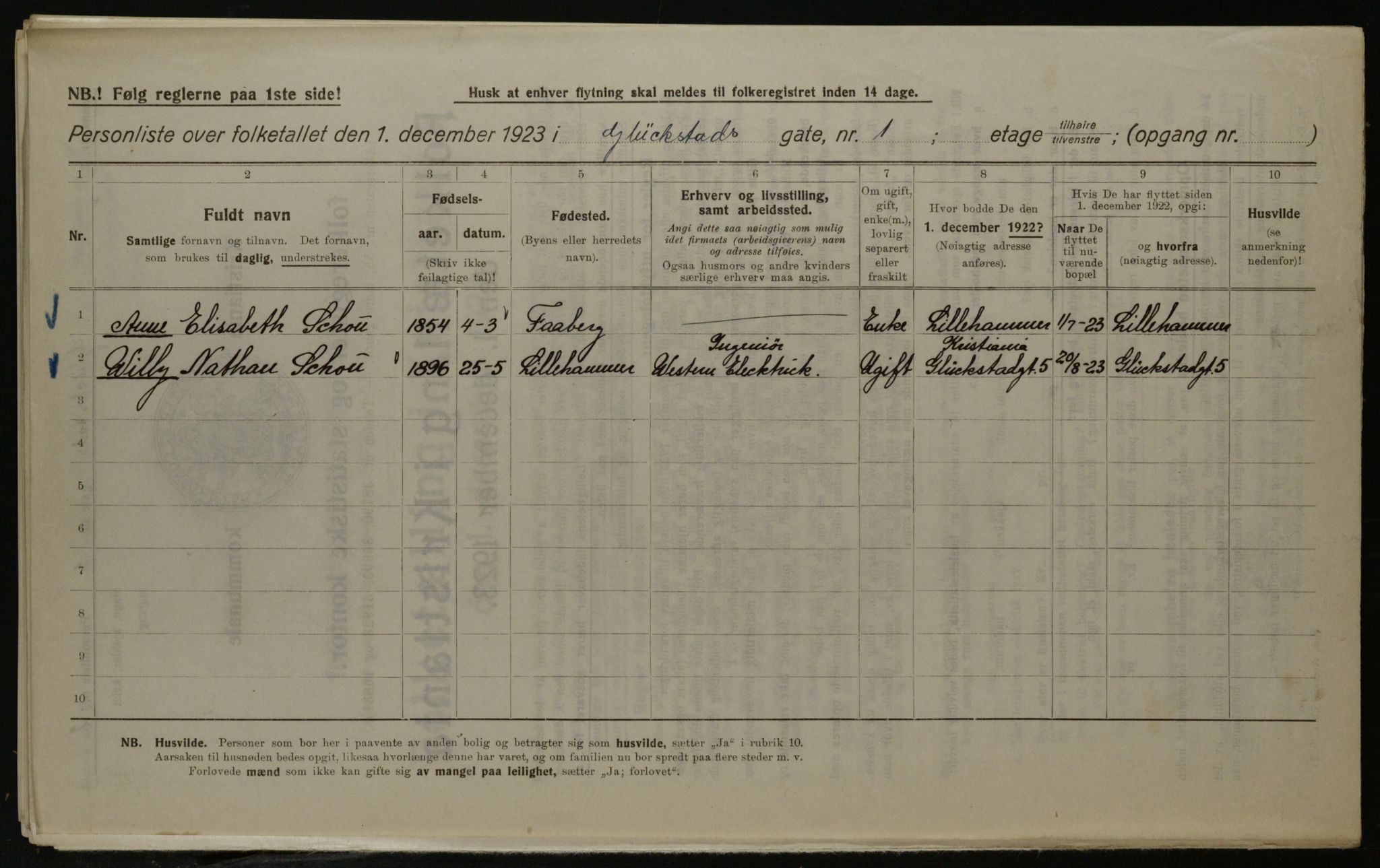 OBA, Kommunal folketelling 1.12.1923 for Kristiania, 1923, s. 33256