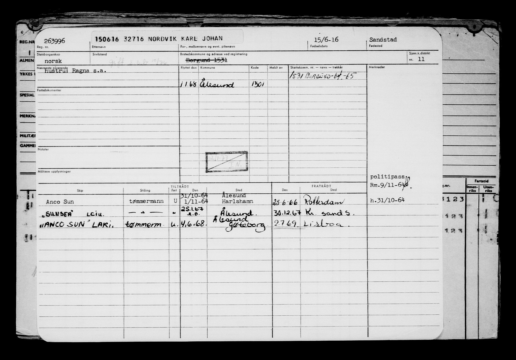 Direktoratet for sjømenn, AV/RA-S-3545/G/Gb/L0140: Hovedkort, 1916, s. 113