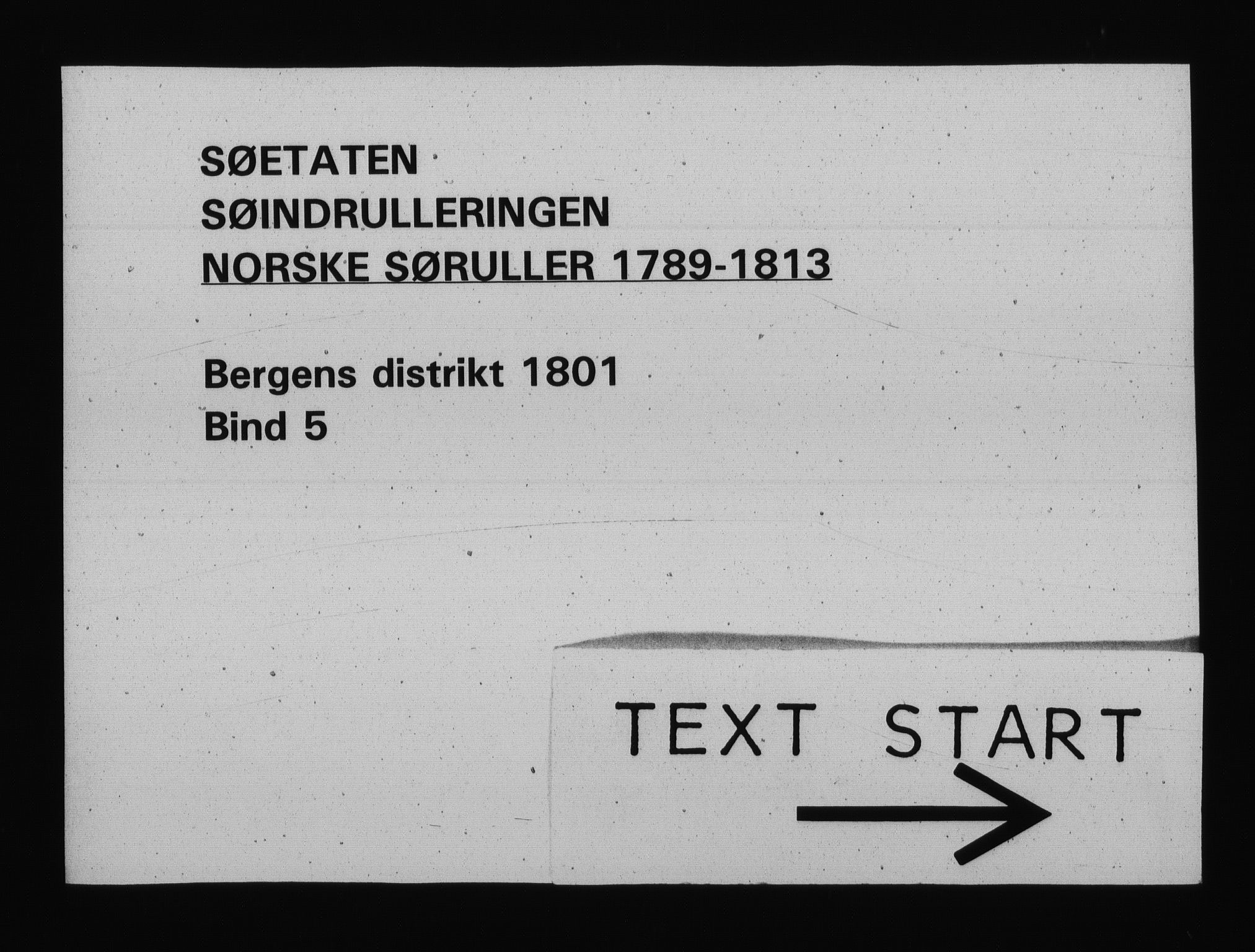 Sjøetaten, RA/EA-3110/F/L0237: Bergen distrikt, bind 5, 1801