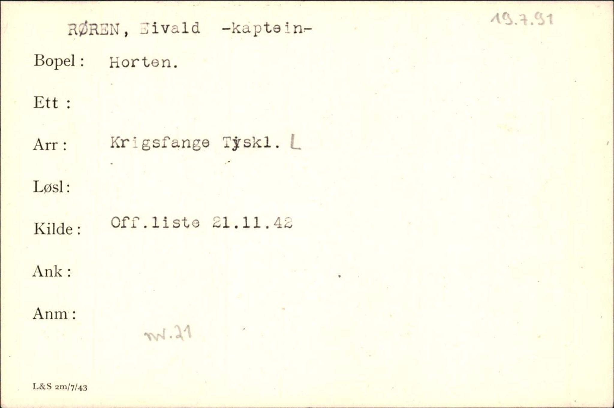 Forsvaret, Forsvarets krigshistoriske avdeling, AV/RA-RAFA-2017/Y/Yf/L0200: II-C-11-2102  -  Norske krigsfanger i Tyskland, 1940-1945, s. 882