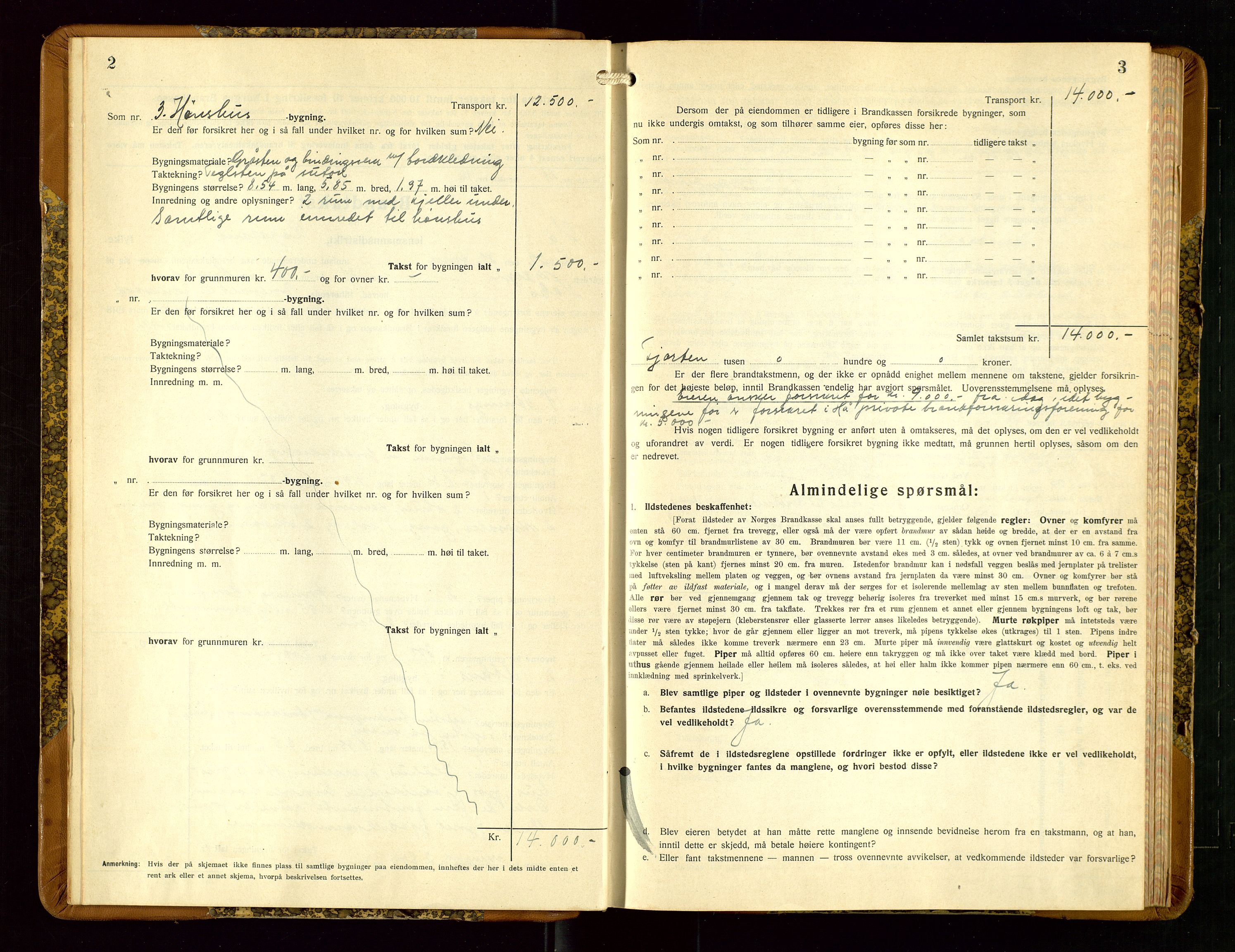 Hå lensmannskontor, AV/SAST-A-100456/Goa/L0006: Takstprotokoll (skjema), 1932-1938, s. 2-3