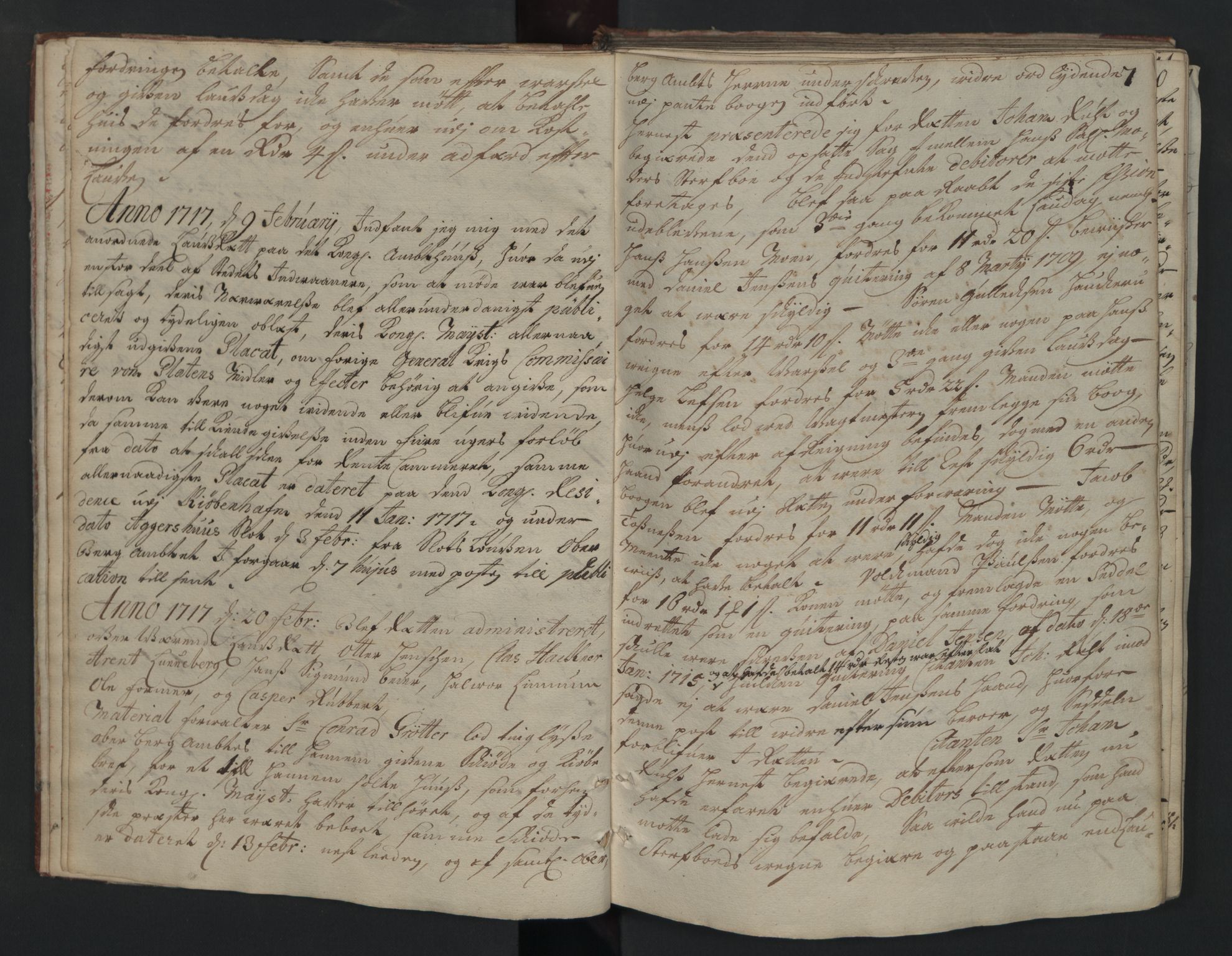 Sønnafjelske bergamt , AV/SAKO-EA-5262/G/Gd/L0005: Domsprotokoll, 1716-1719, s. 7