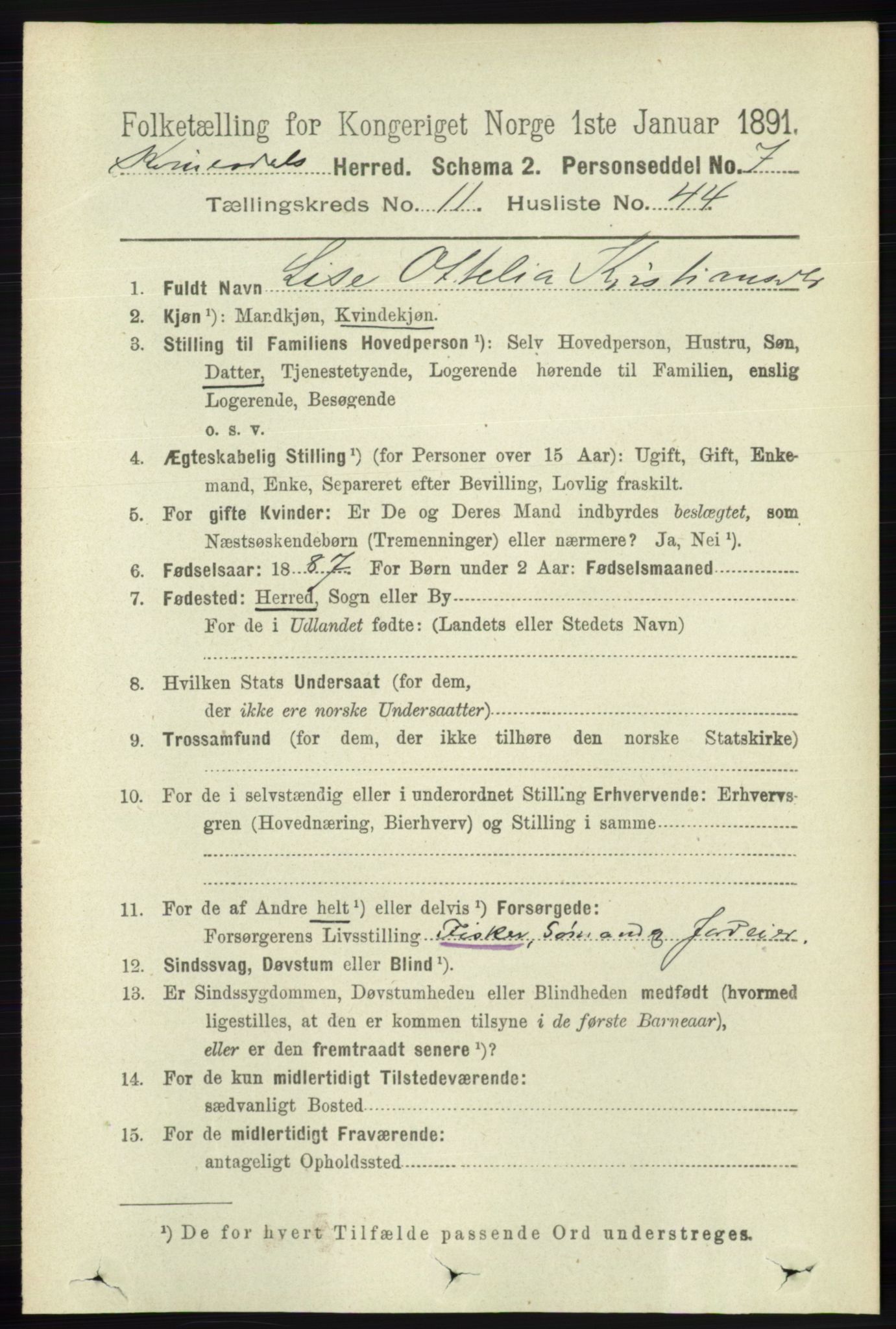 RA, Folketelling 1891 for 1037 Kvinesdal herred, 1891, s. 4740