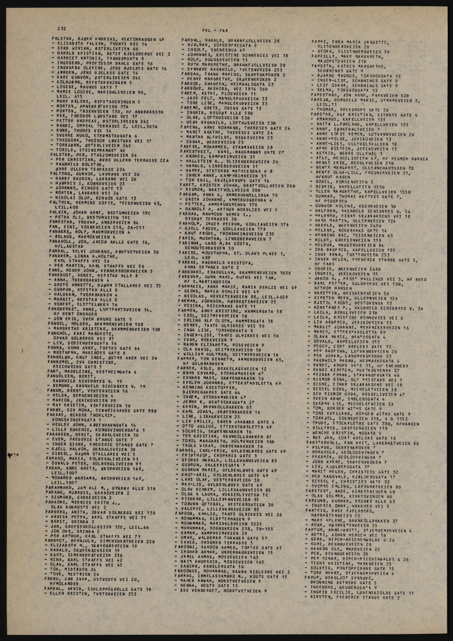 Kristiania/Oslo adressebok, PUBL/-, 1982-1983, s. 232