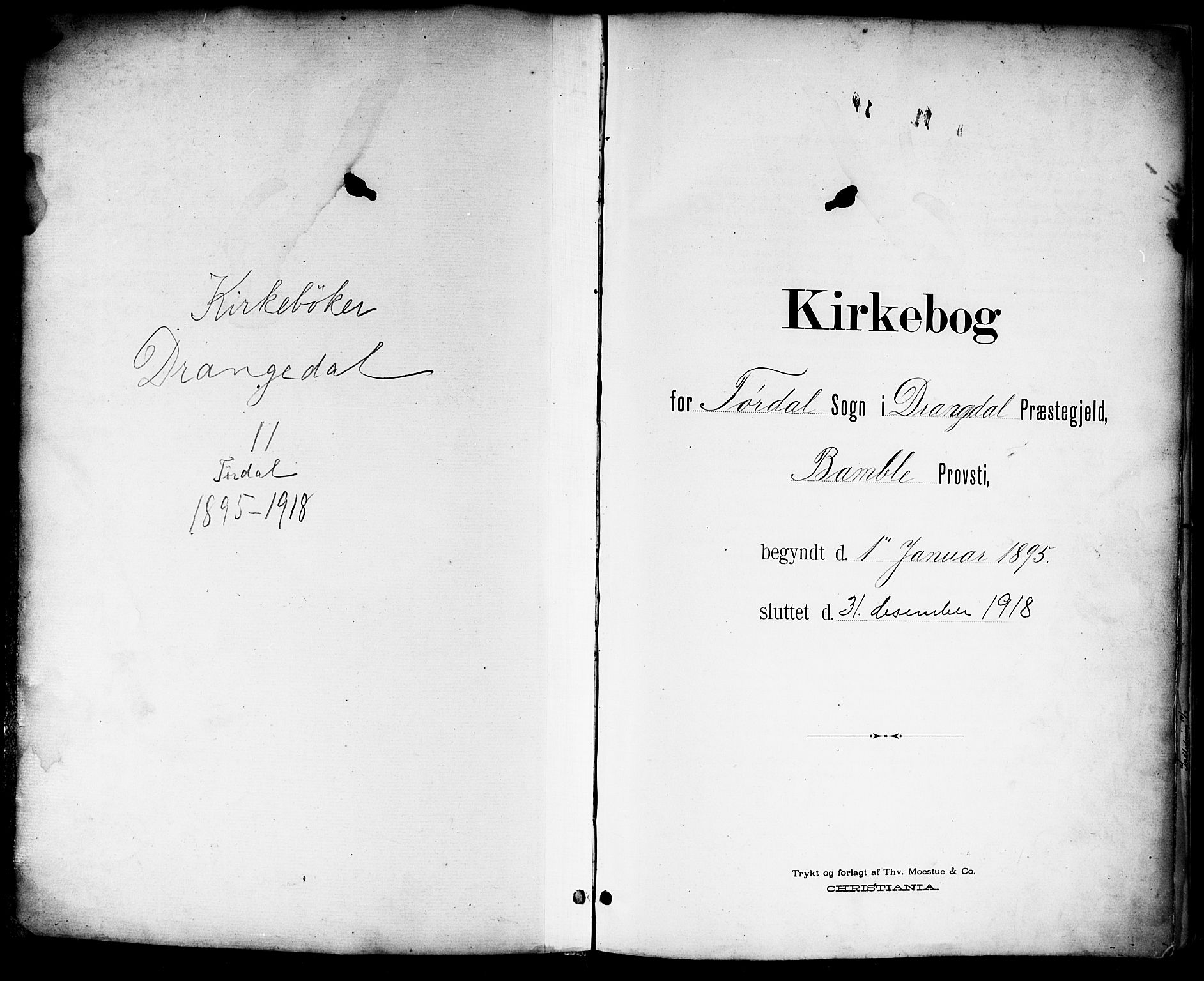 Drangedal kirkebøker, AV/SAKO-A-258/G/Gb/L0002: Klokkerbok nr. II 2, 1895-1918