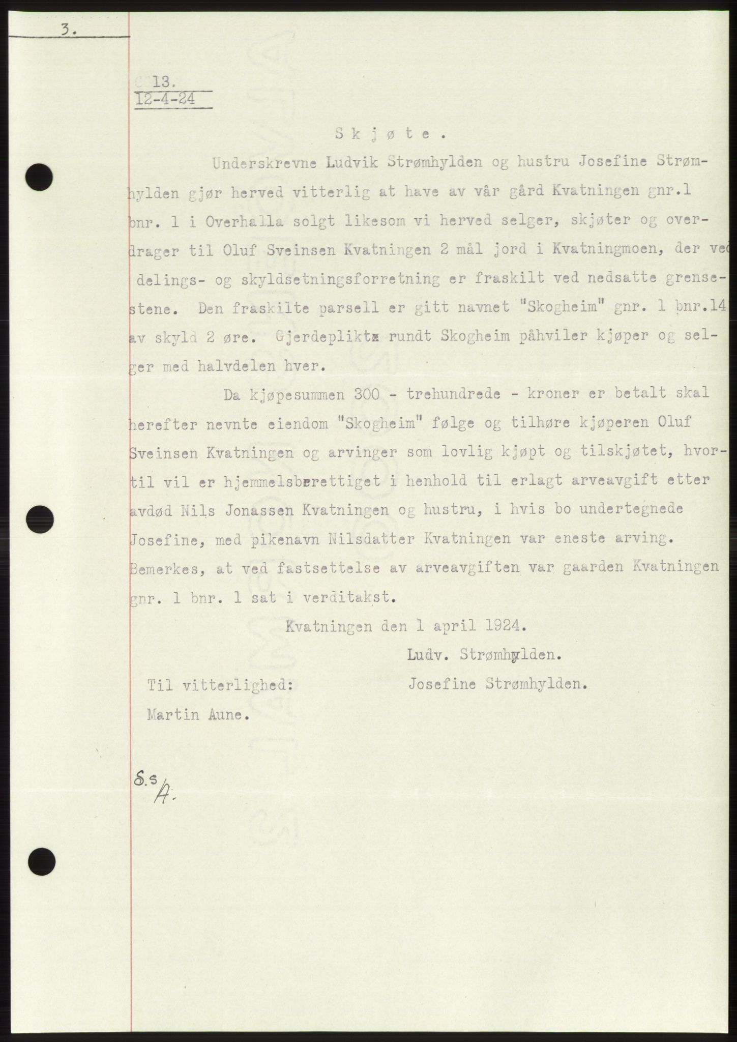 Namdal sorenskriveri, SAT/A-4133/1/2/2C: Pantebok nr. -, 1922-1925, Tingl.dato: 12.04.1924