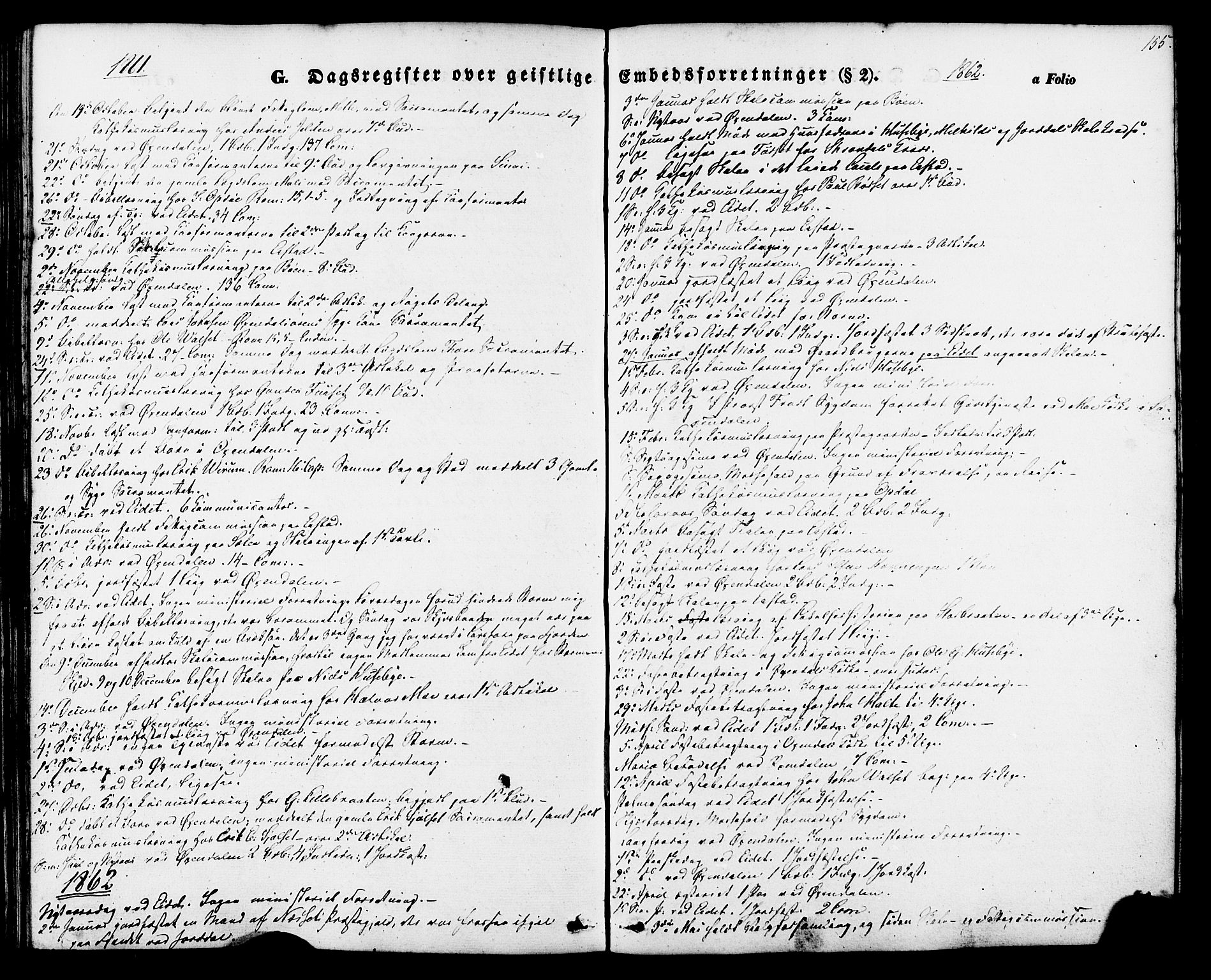 Ministerialprotokoller, klokkerbøker og fødselsregistre - Møre og Romsdal, AV/SAT-A-1454/588/L1004: Ministerialbok nr. 588A01, 1854-1870, s. 155