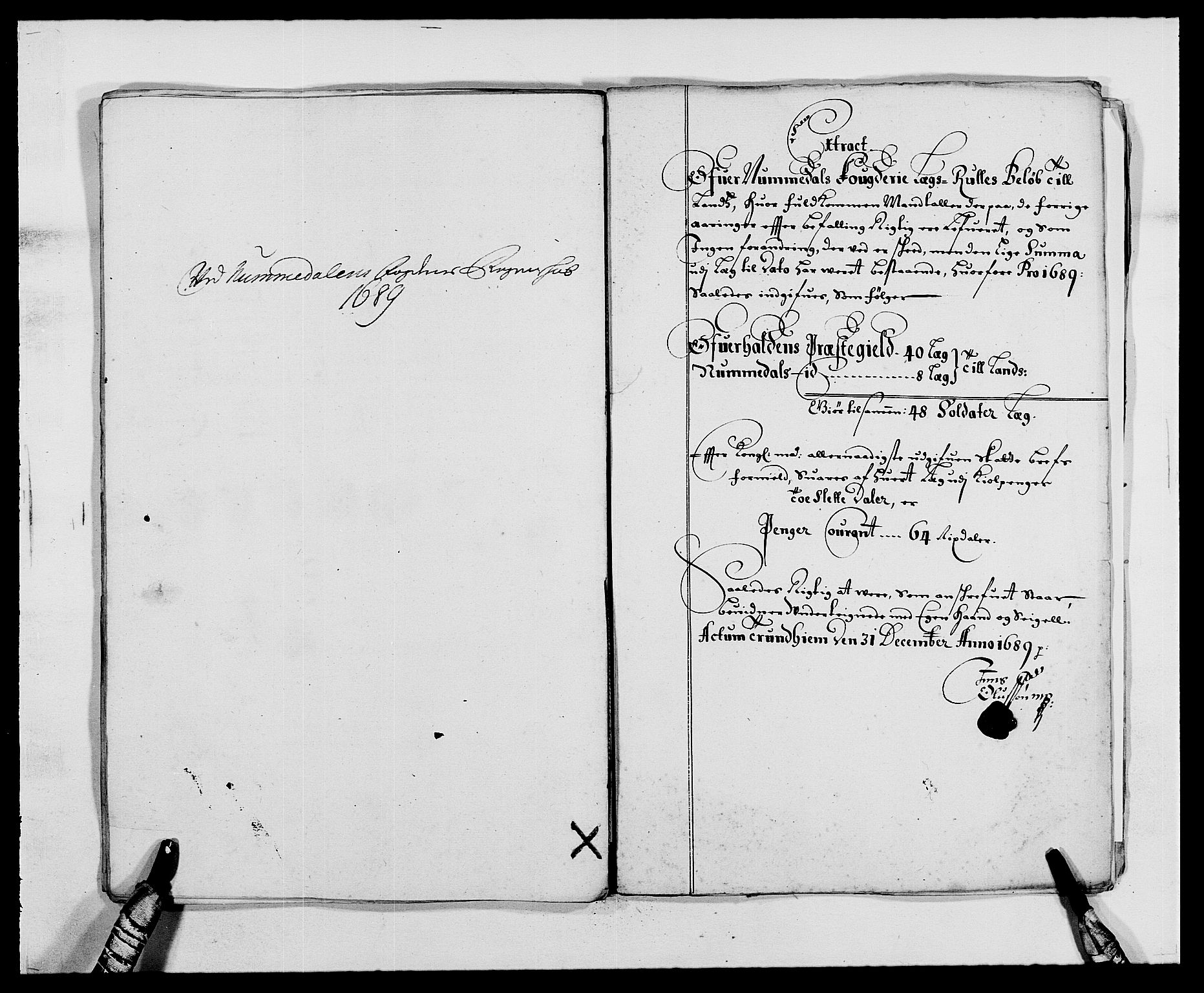 Rentekammeret inntil 1814, Reviderte regnskaper, Fogderegnskap, AV/RA-EA-4092/R64/L4422: Fogderegnskap Namdal, 1687-1689, s. 227