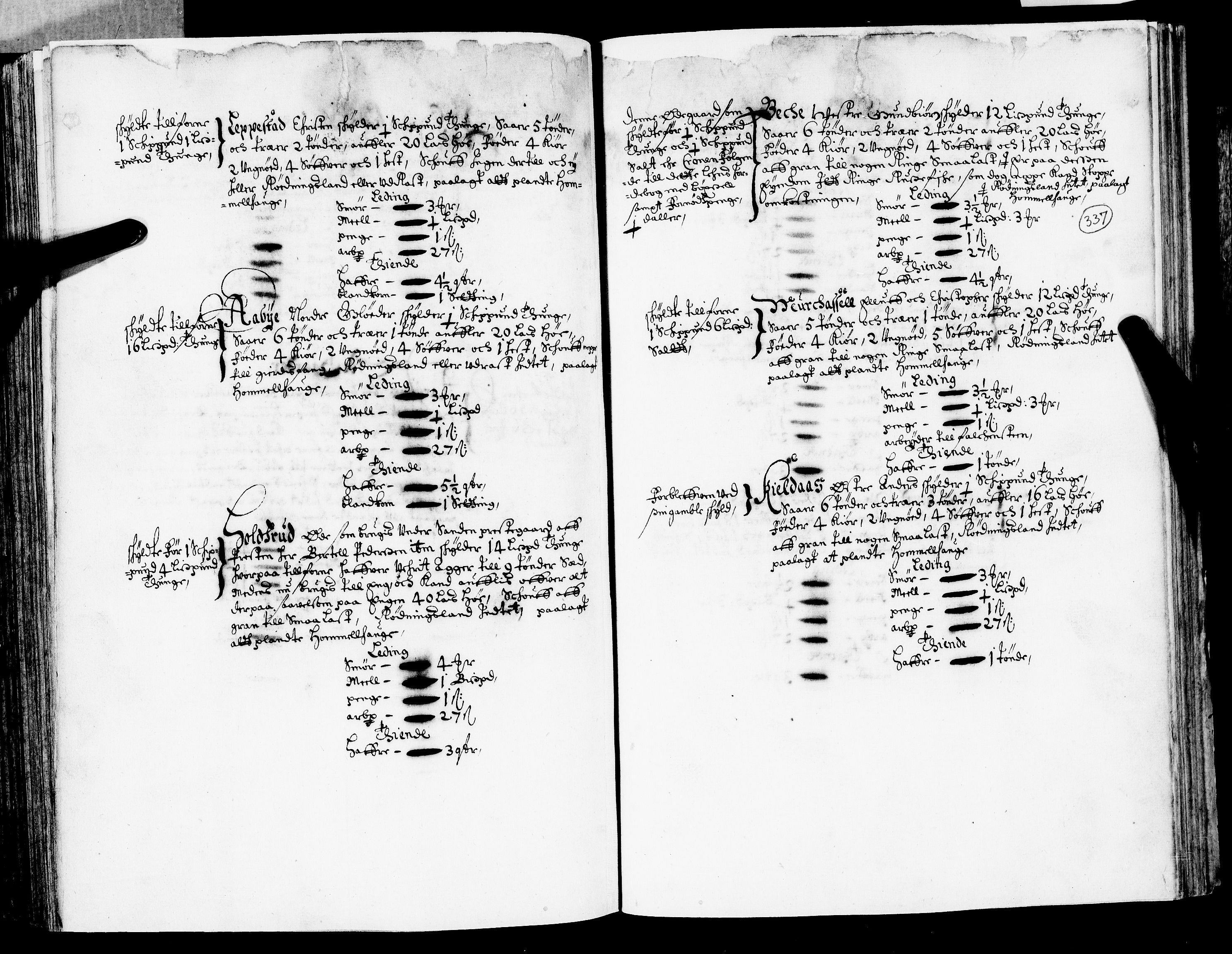 Rentekammeret inntil 1814, Realistisk ordnet avdeling, RA/EA-4070/N/Nb/Nba/L0020: Tønsberg len, 2. del, 1668, s. 336b-337a