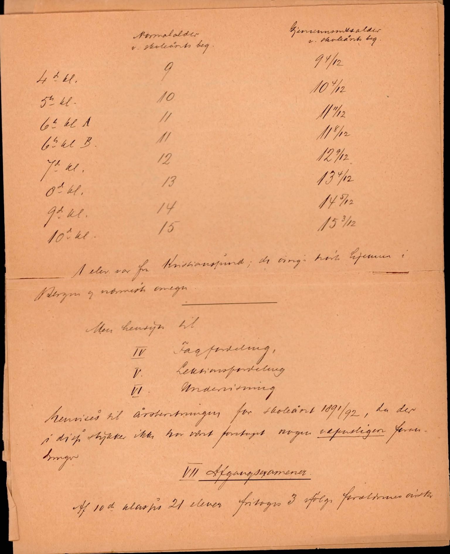 U Pihls skole, BBA/A-1248/M/Ma/L0001/0004: Årsmeldinger / Årsmelding 1888 - 1889, 1888-1889