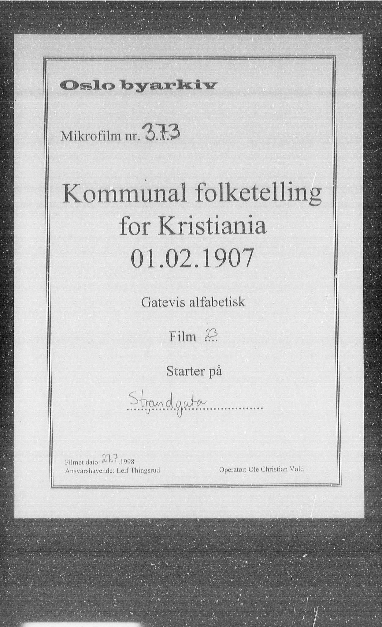 OBA, Kommunal folketelling 1.2.1907 for Kristiania kjøpstad, 1907, s. 52781