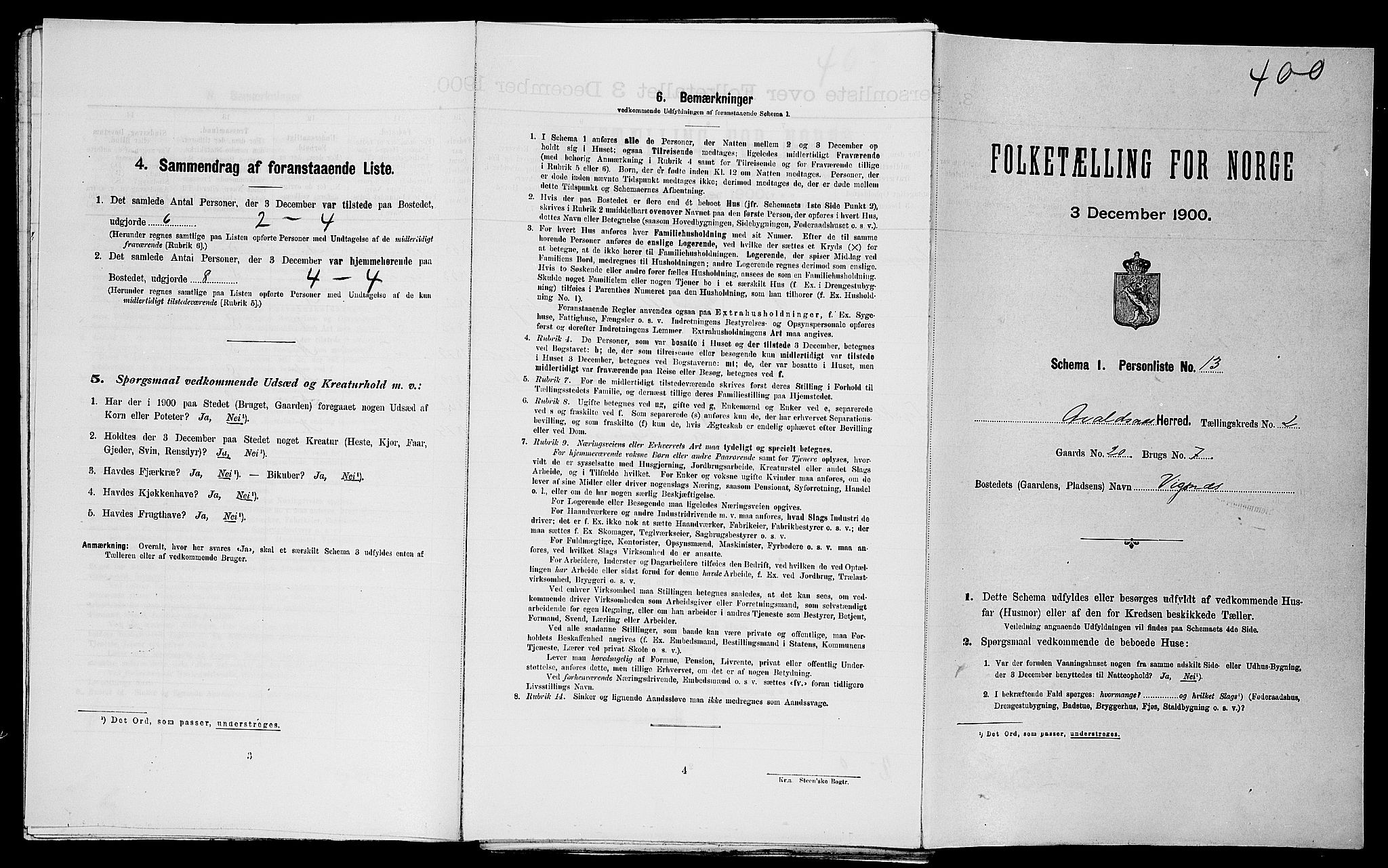 SAST, Folketelling 1900 for 1147 Avaldsnes herred, 1900, s. 587