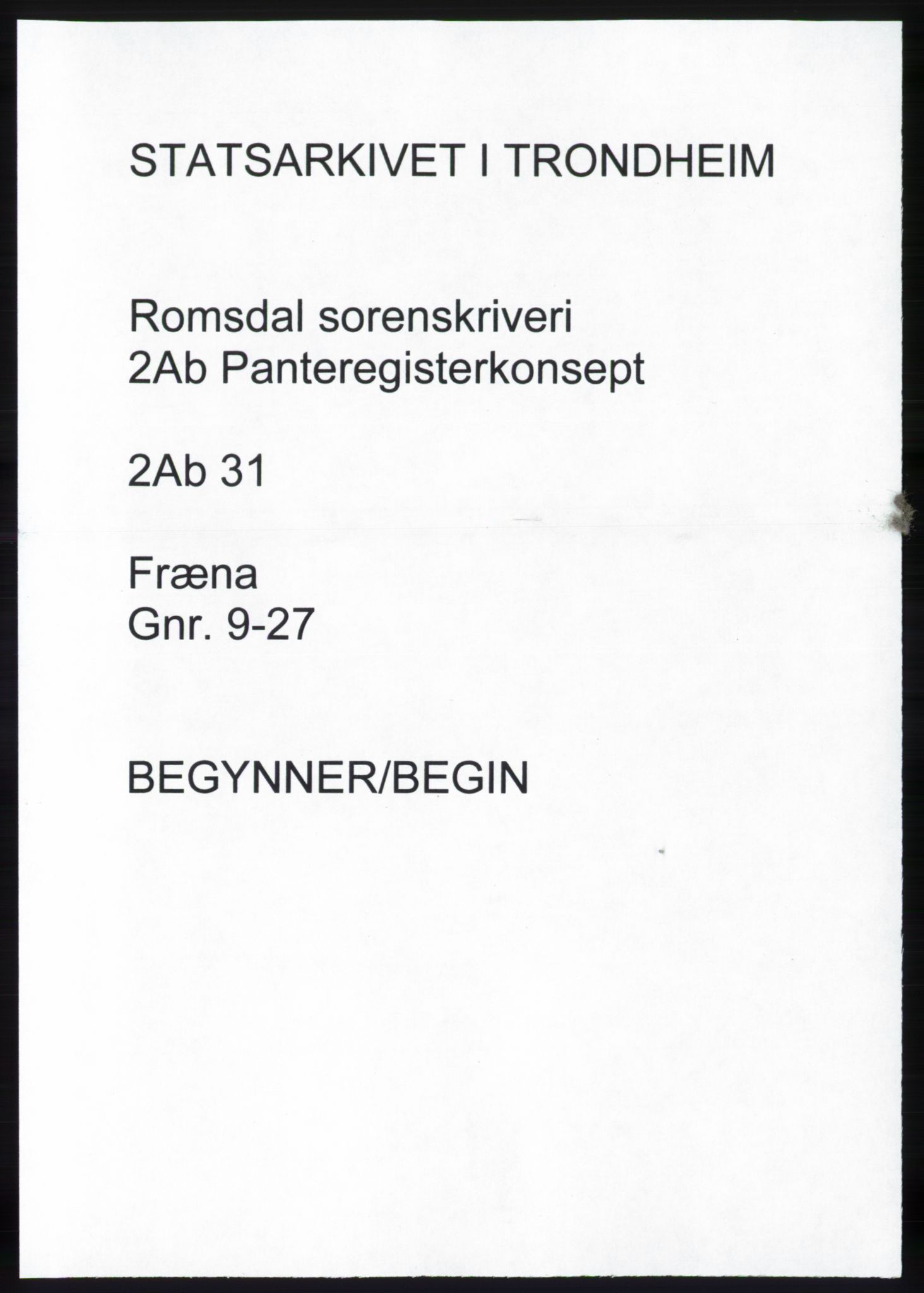 Romsdal sorenskriveri, SAT/A-4149/1/2/2Ab/L0031: Panteregister nr. 31