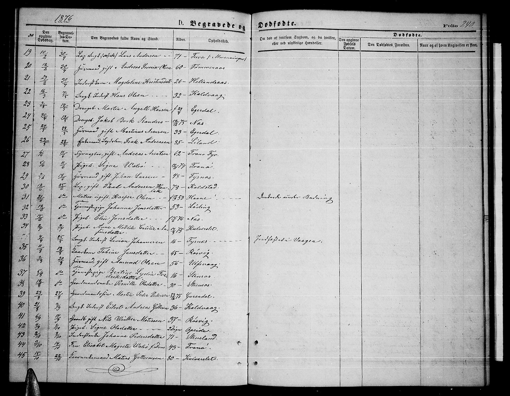 Ministerialprotokoller, klokkerbøker og fødselsregistre - Nordland, AV/SAT-A-1459/859/L0858: Klokkerbok nr. 859C04, 1873-1886, s. 240