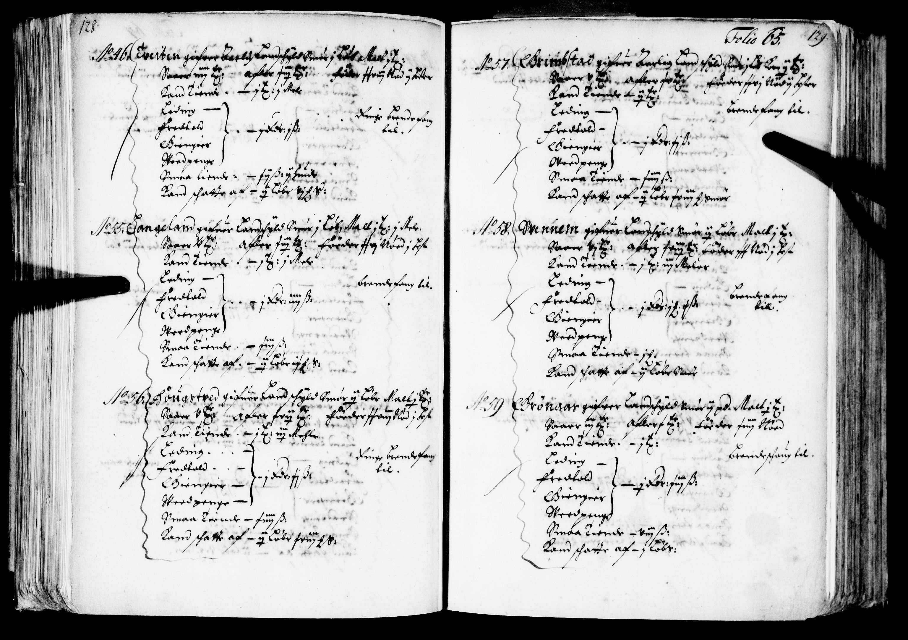 Rentekammeret inntil 1814, Realistisk ordnet avdeling, RA/EA-4070/N/Nb/Nba/L0039: Nordhordland fogderi, 1667, s. 64b-65a