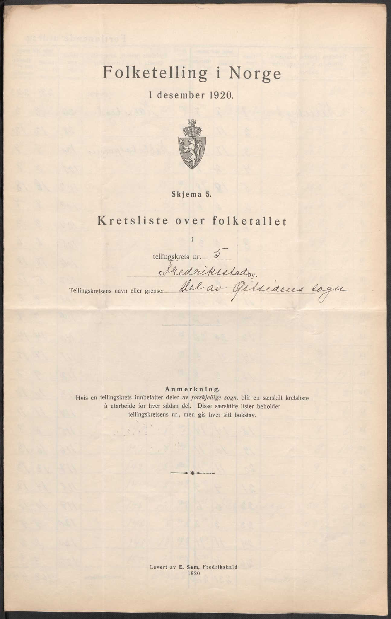 SAO, Folketelling 1920 for 0103 Fredrikstad kjøpstad, 1920, s. 17