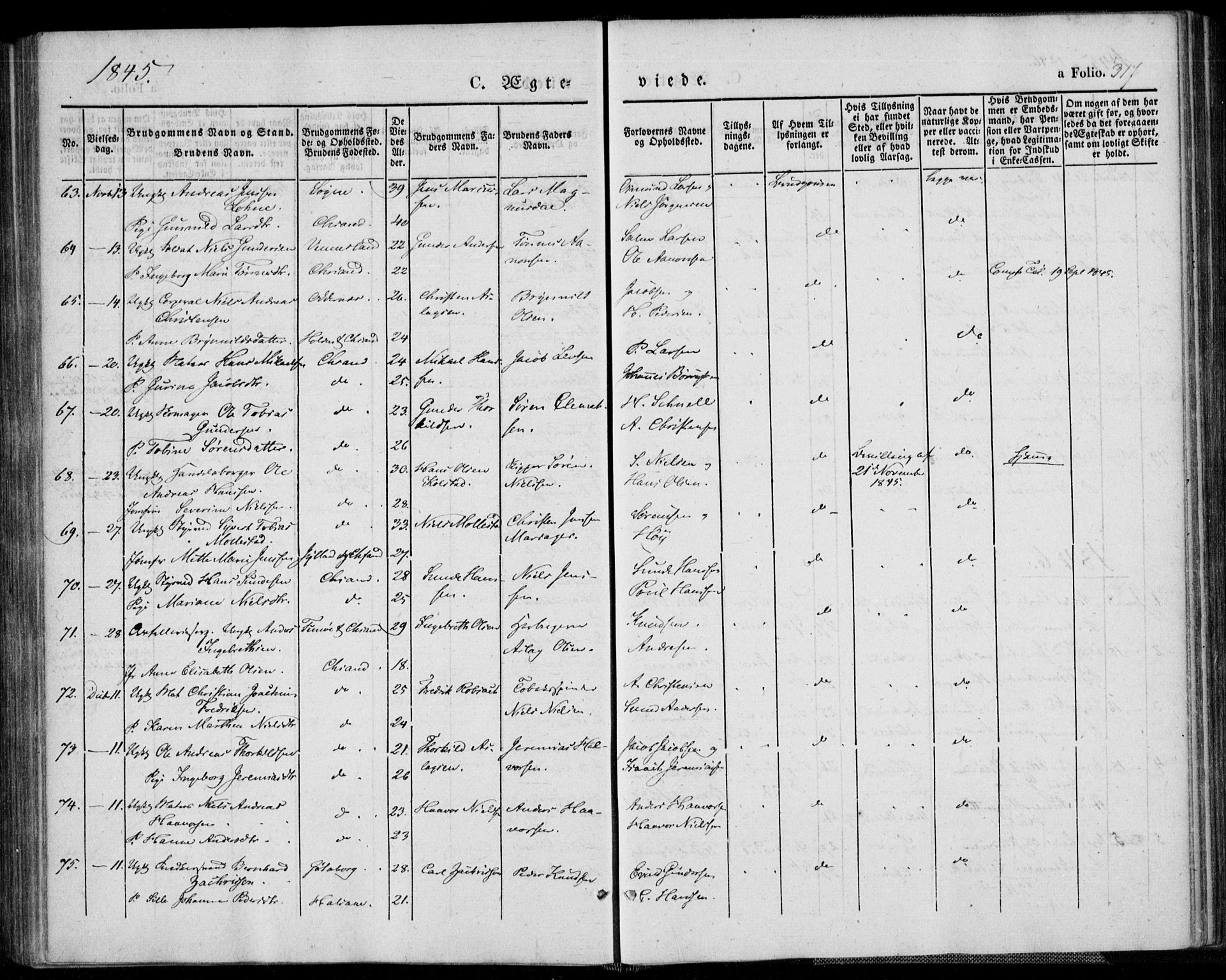 Kristiansand domprosti, AV/SAK-1112-0006/F/Fa/L0013: Ministerialbok nr. A 13, 1842-1851, s. 317