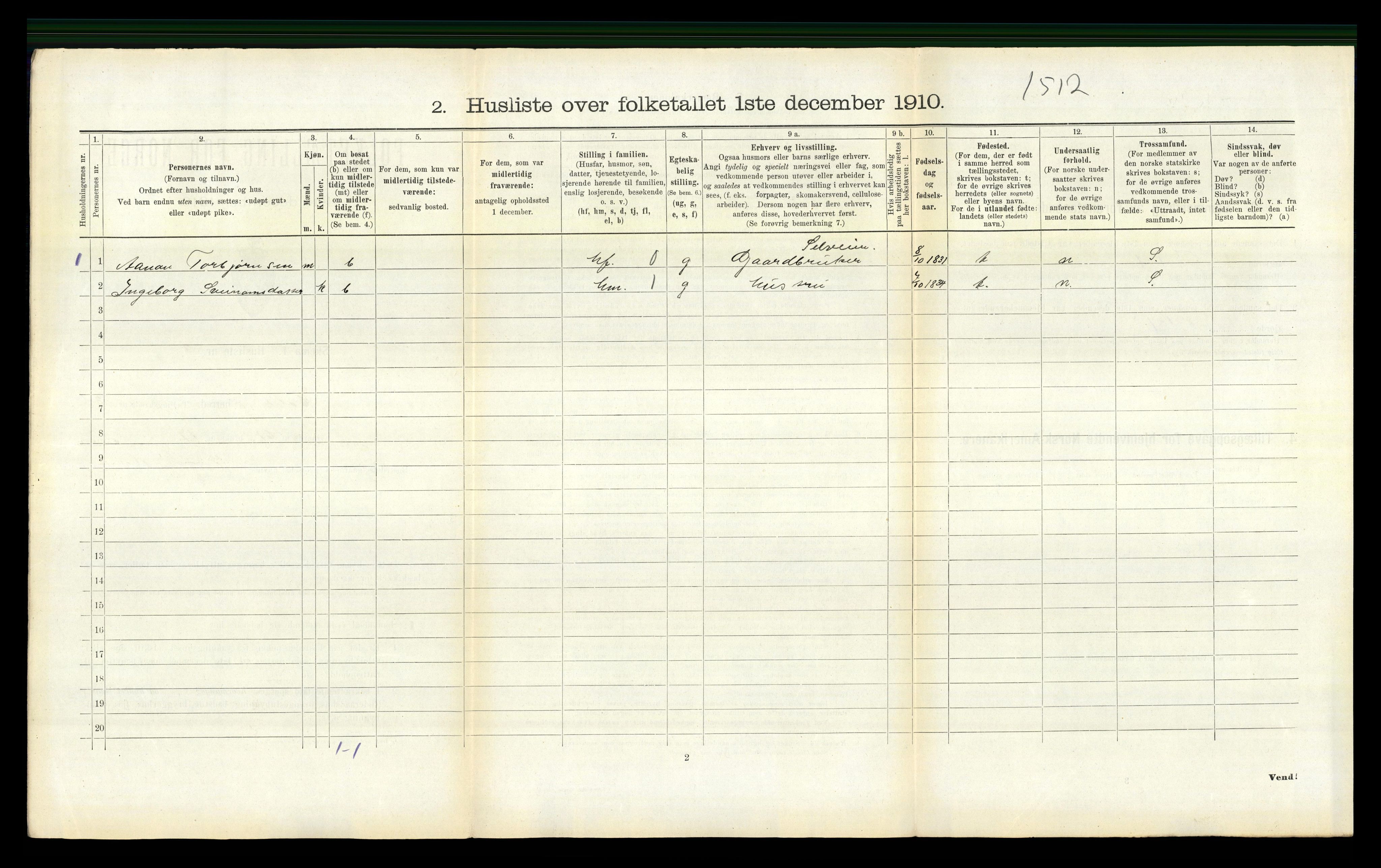 RA, Folketelling 1910 for 0914 Holt herred, 1910, s. 321