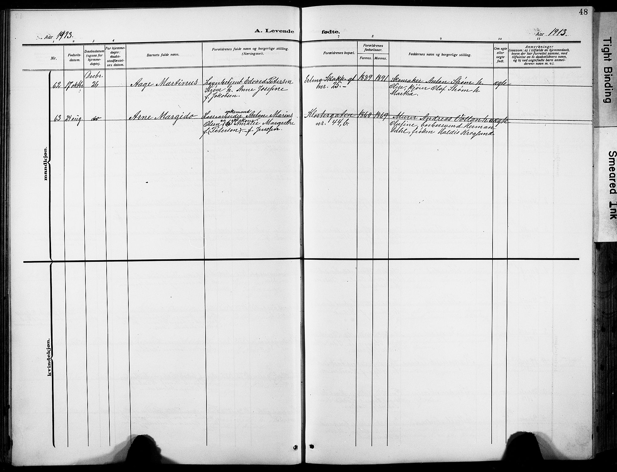 Ministerialprotokoller, klokkerbøker og fødselsregistre - Sør-Trøndelag, AV/SAT-A-1456/601/L0096: Klokkerbok nr. 601C14, 1911-1931, s. 48