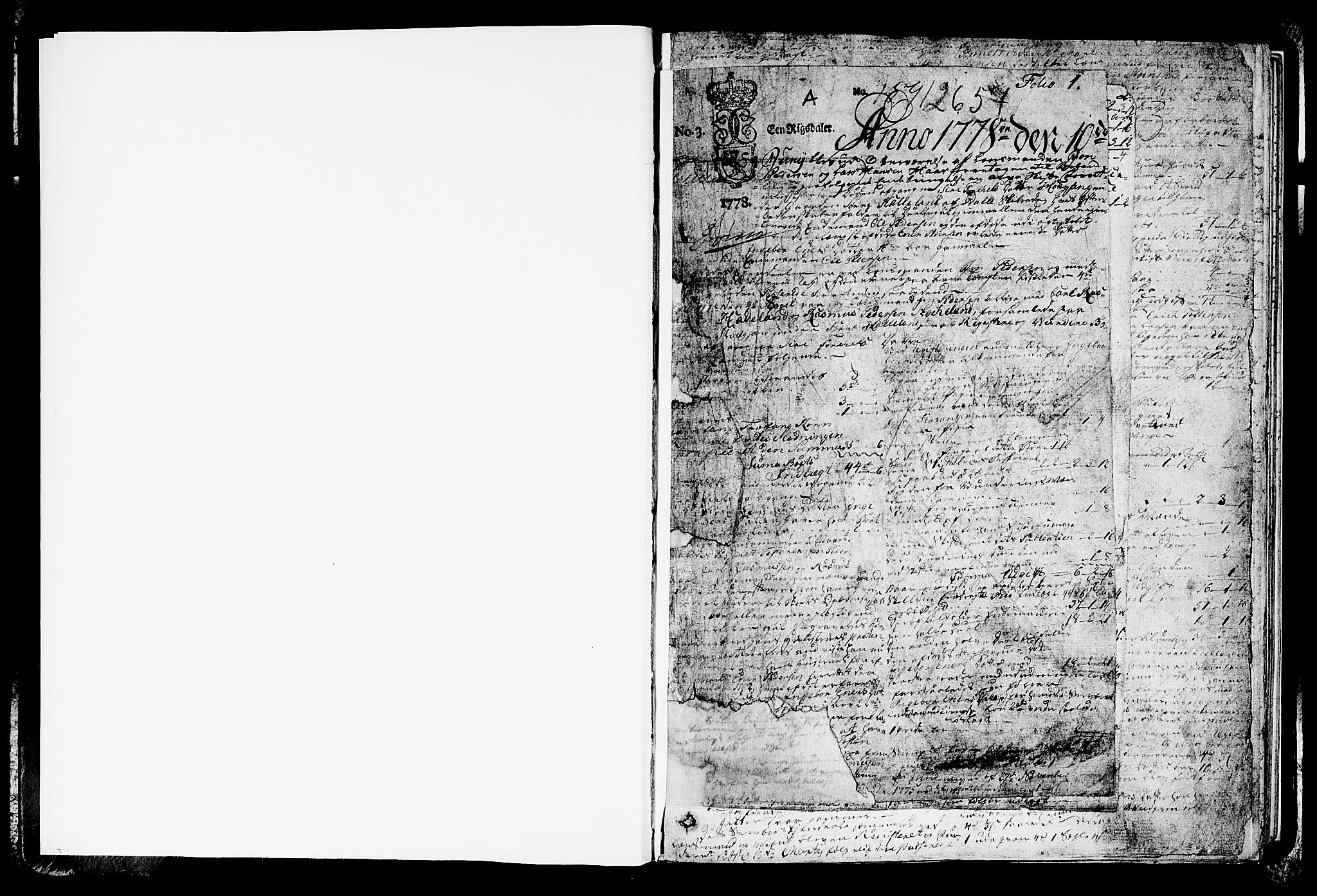 Jæren og Dalane sorenskriveri, AV/SAST-A-100306/5/50BA/L0016A: SKIFTEPROTOKOLL<KORTREGISTER, S. 1-253>, 1778-1780, s. 0b-1a