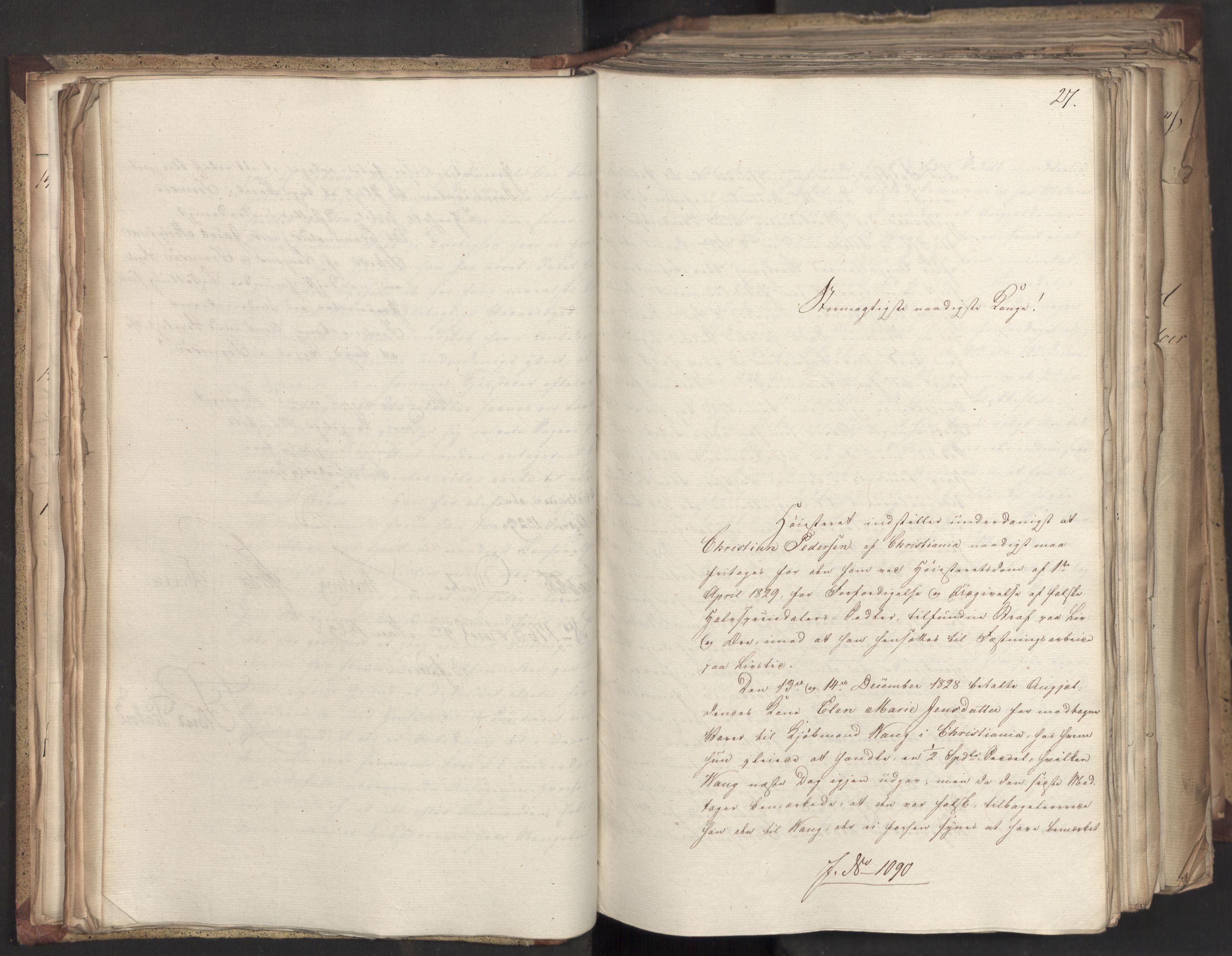 Statsrådsavdelingen i Stockholm, AV/RA-S-1003/D/Da/L0059: Regjeringsinnstillinger nr. 1074-1275, 1829, s. 60