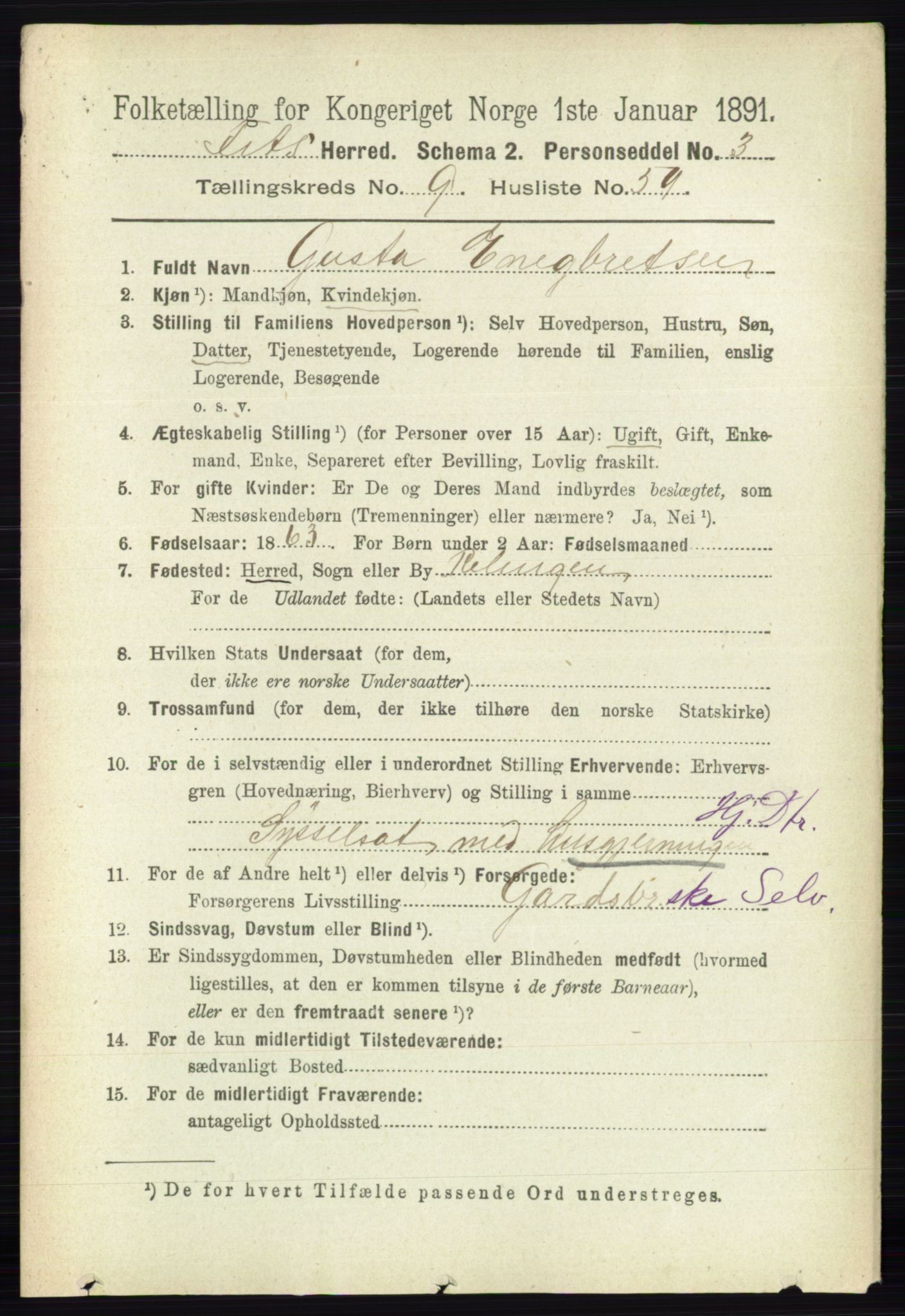 RA, Folketelling 1891 for 0227 Fet herred, 1891, s. 3812