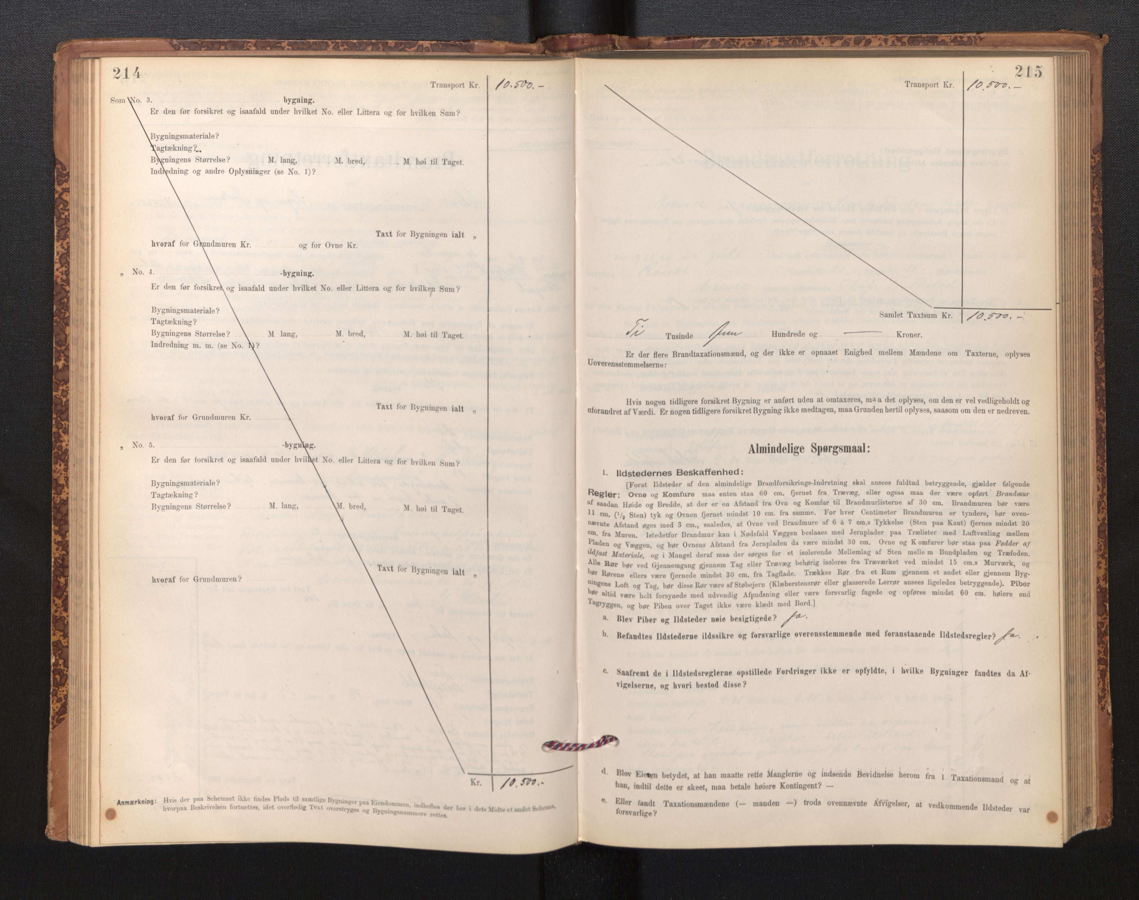 Lensmannen i Askvoll, SAB/A-26301/0012/L0004: Branntakstprotokoll, skjematakst og liste over branntakstmenn, 1895-1932, s. 214-215