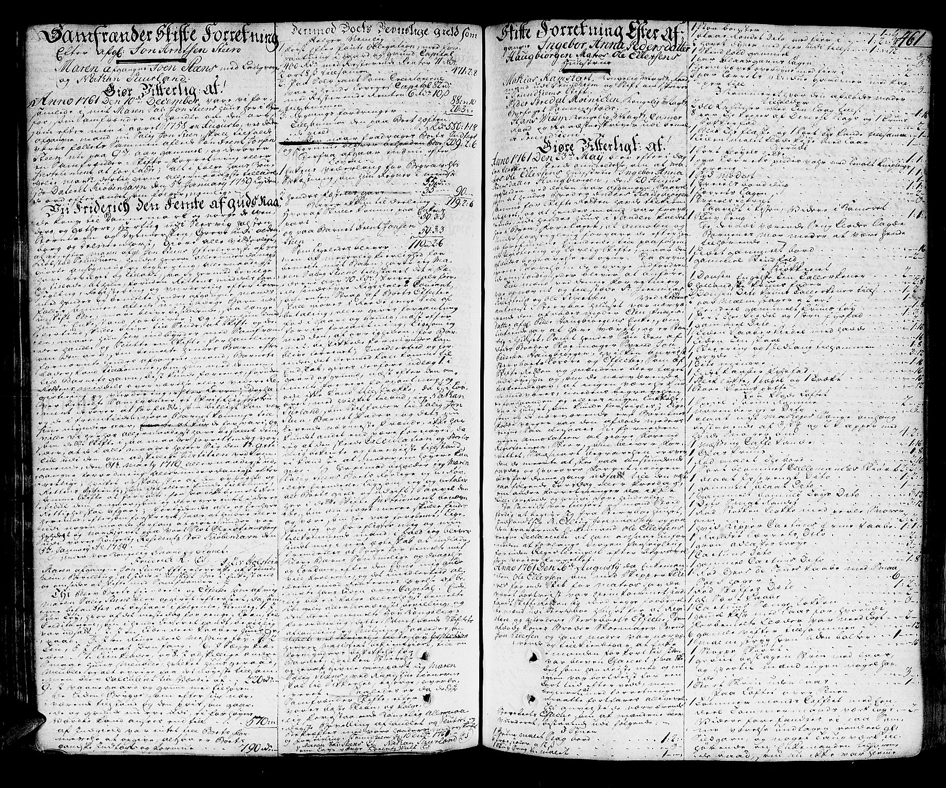 Trondheim byfogd, AV/SAT-A-0003/1/3/3A/L0020: Skifteprotokoll - gml.nr.17. (m/ register) U, 1758-1765, s. 460b-461a