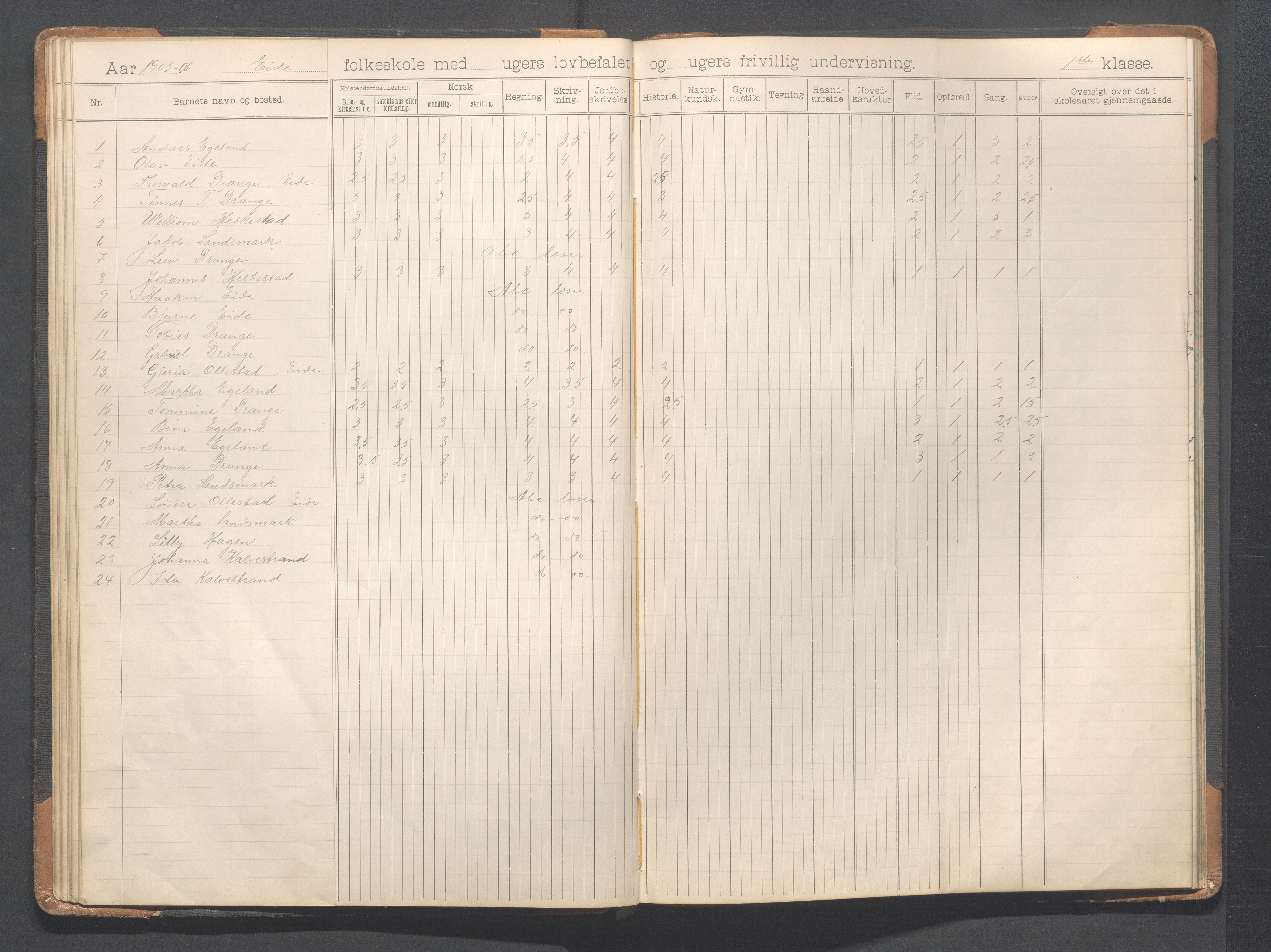 Heskestad kommune - Eide skole, IKAR/K-101744/H/L0001: Skoleprotokoll, 1898-1922, s. 34