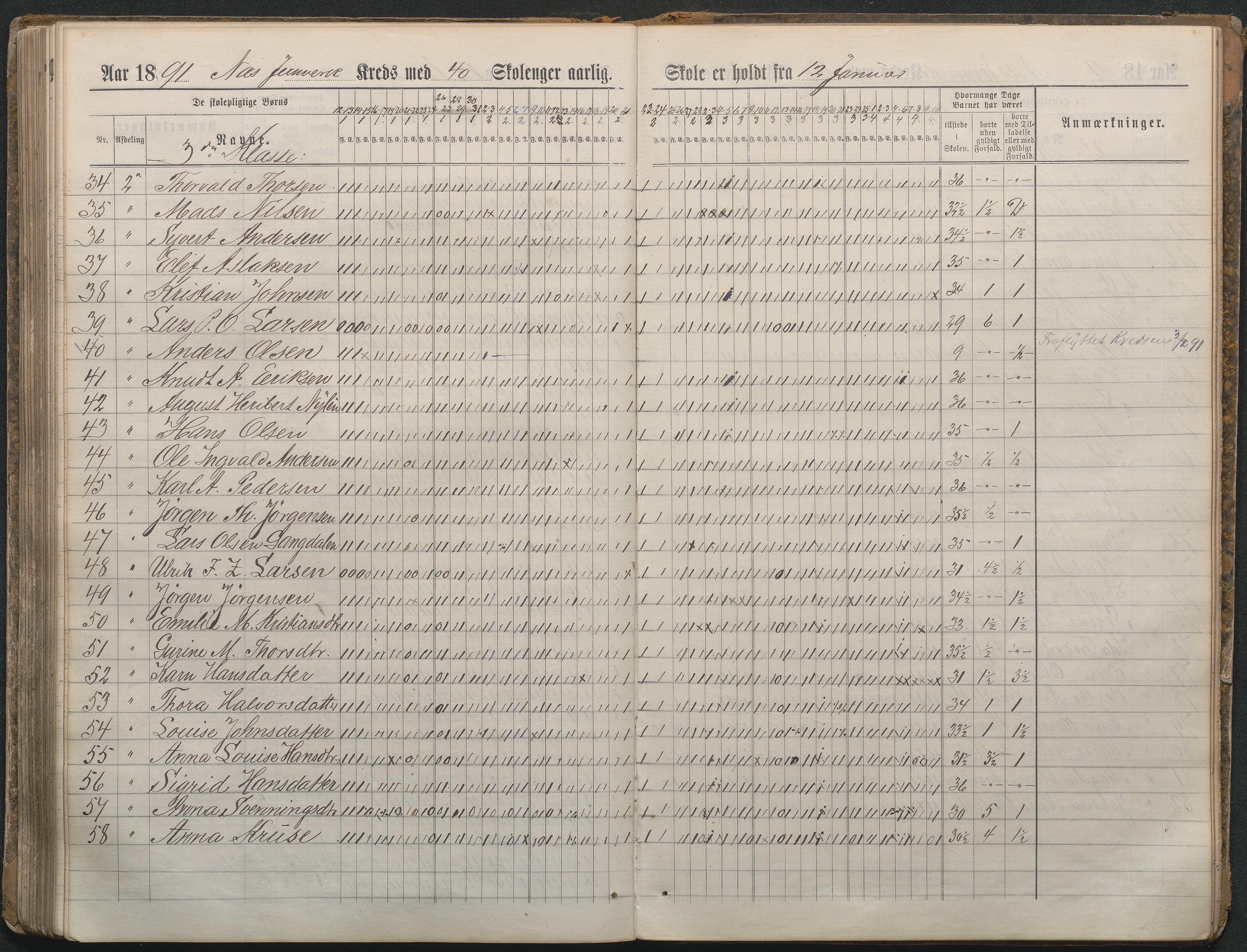 , Næs Jernverk faste skole, Nr.4 Dagbok 1882-1891, 1882-1891, s. 170