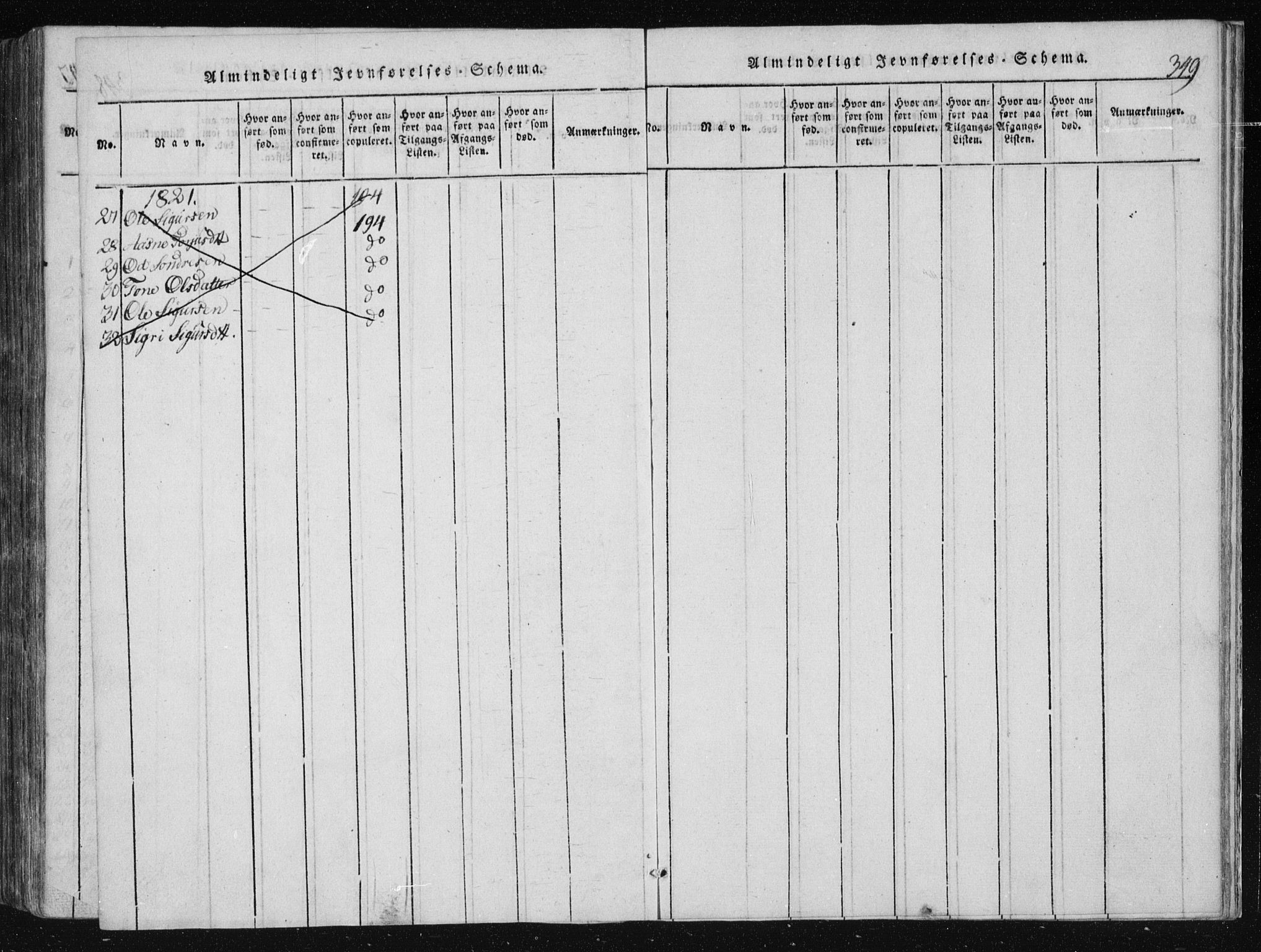 Vinje kirkebøker, AV/SAKO-A-312/F/Fa/L0003: Ministerialbok nr. I 3, 1814-1843, s. 349