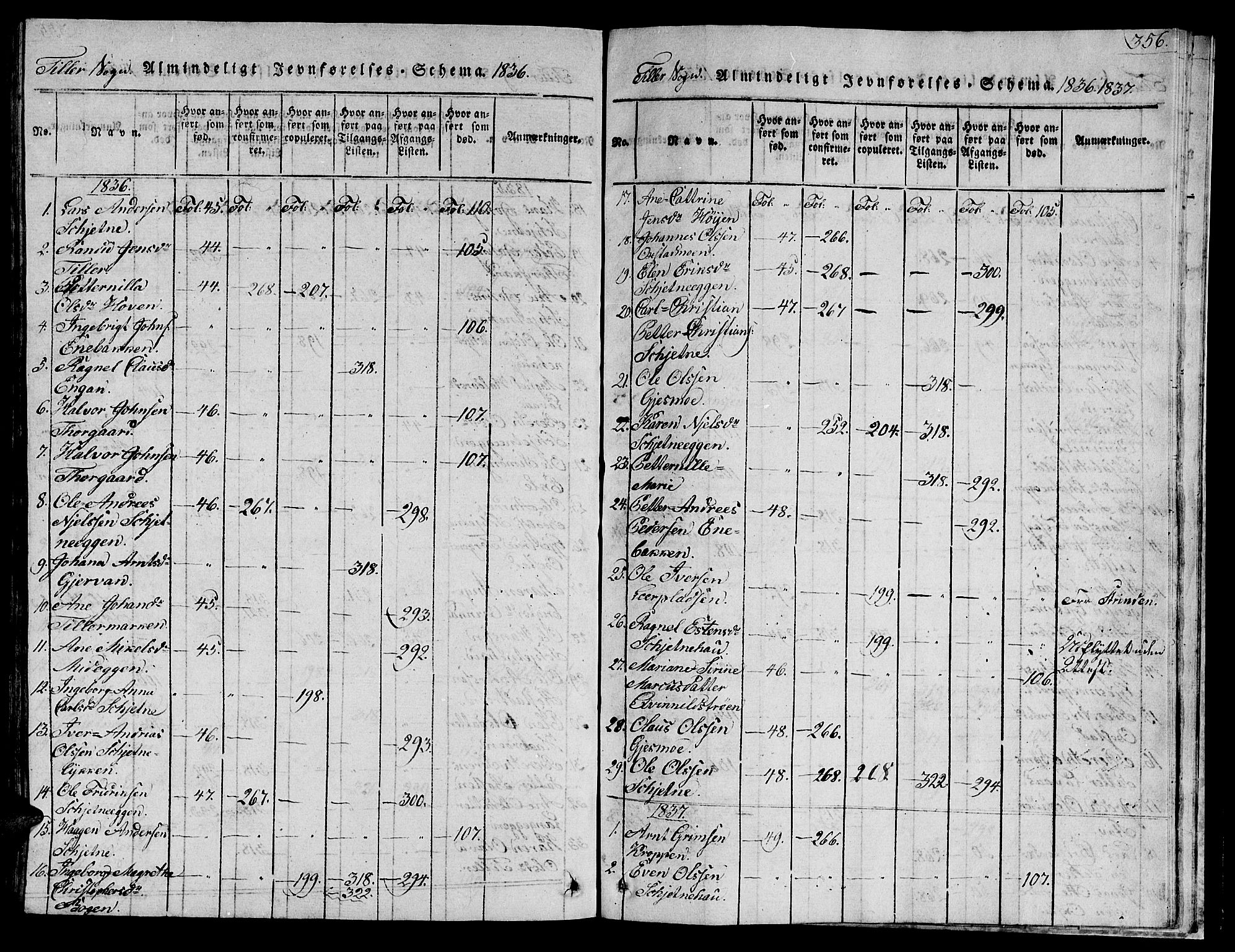 Ministerialprotokoller, klokkerbøker og fødselsregistre - Sør-Trøndelag, SAT/A-1456/621/L0458: Klokkerbok nr. 621C01, 1816-1865, s. 356