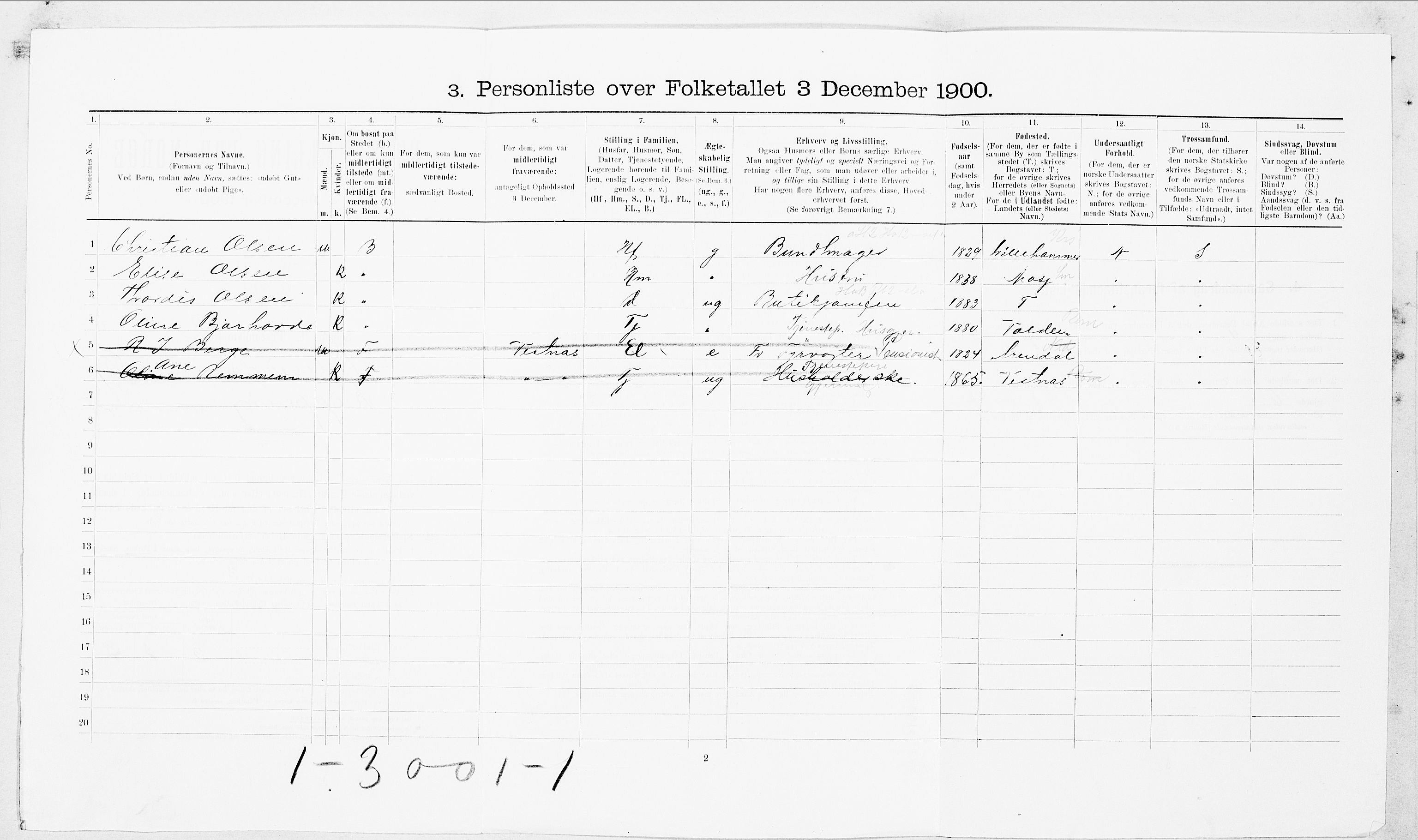 SAT, Folketelling 1900 for 1501 Ålesund kjøpstad, 1900, s. 2434