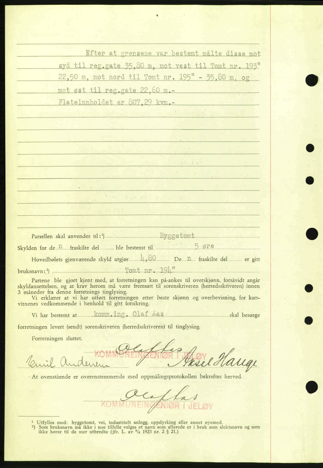 Moss sorenskriveri, SAO/A-10168: Pantebok nr. A9, 1941-1942, Dagboknr: 35/1942