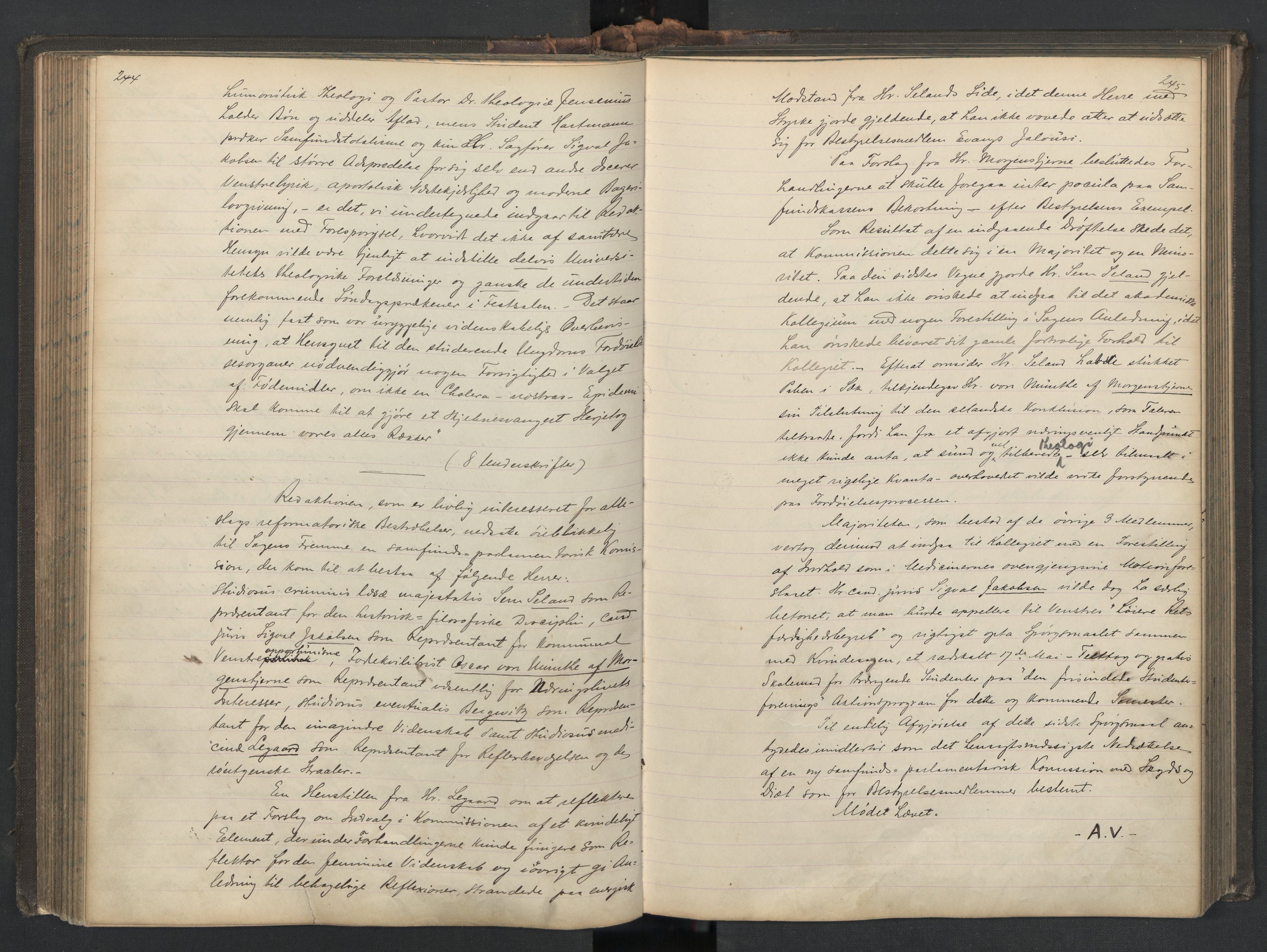 Det Norske Studentersamfund, AV/RA-PA-1322/X/Xa/L0014/0001: -- / Samfundsbladet/Studentersamfundets Avis, 1895-1897, s. 244-245