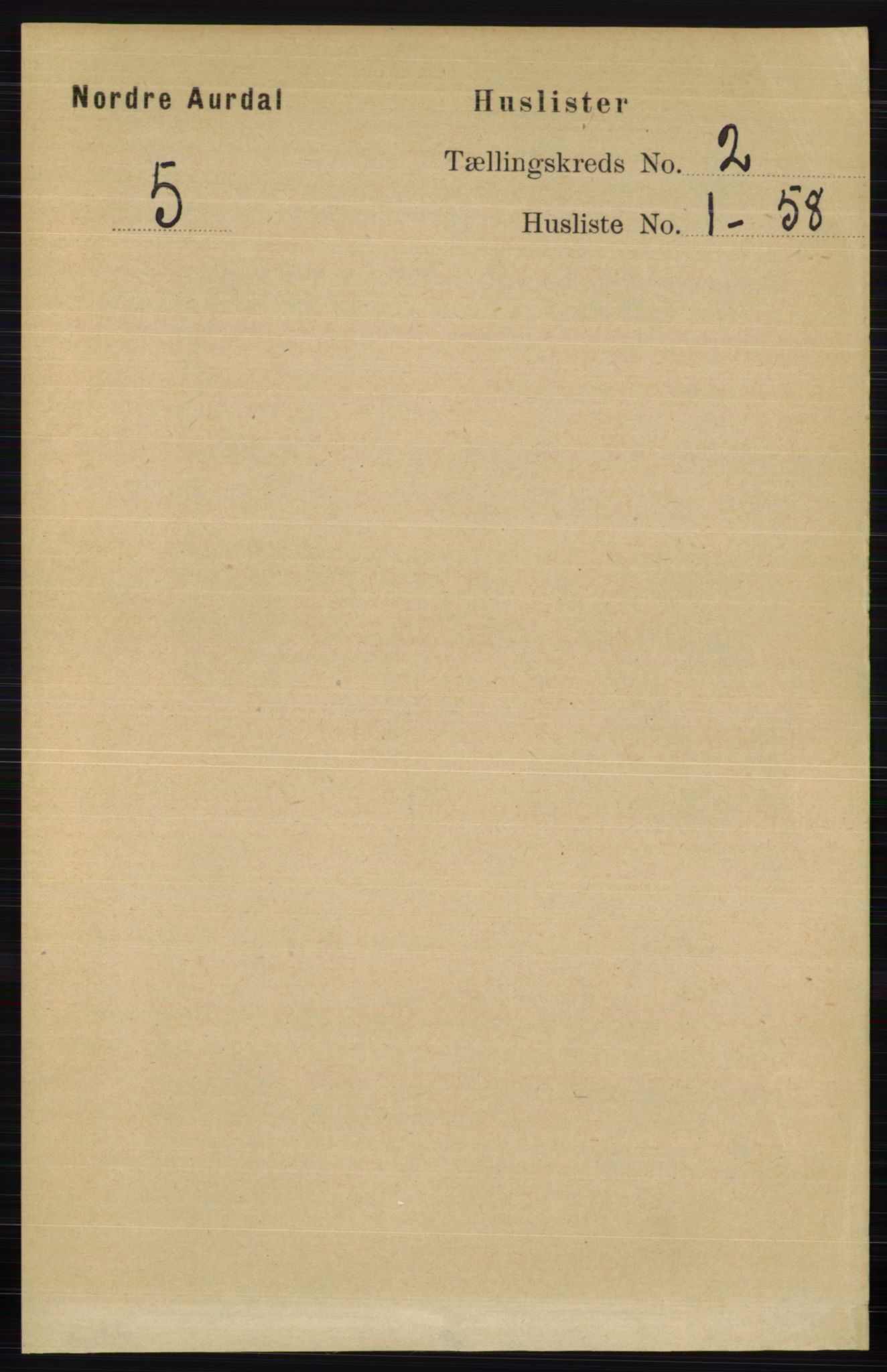 RA, Folketelling 1891 for 0542 Nord-Aurdal herred, 1891, s. 531