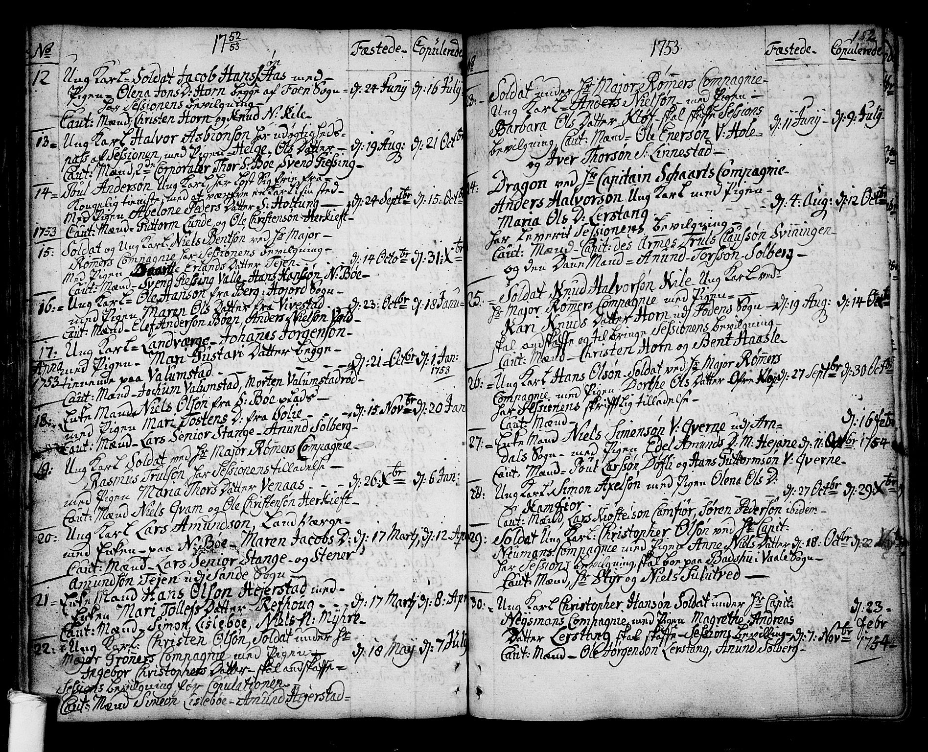 Ramnes kirkebøker, SAKO/A-314/F/Fa/L0001: Ministerialbok nr. I 1, 1732-1774, s. 152