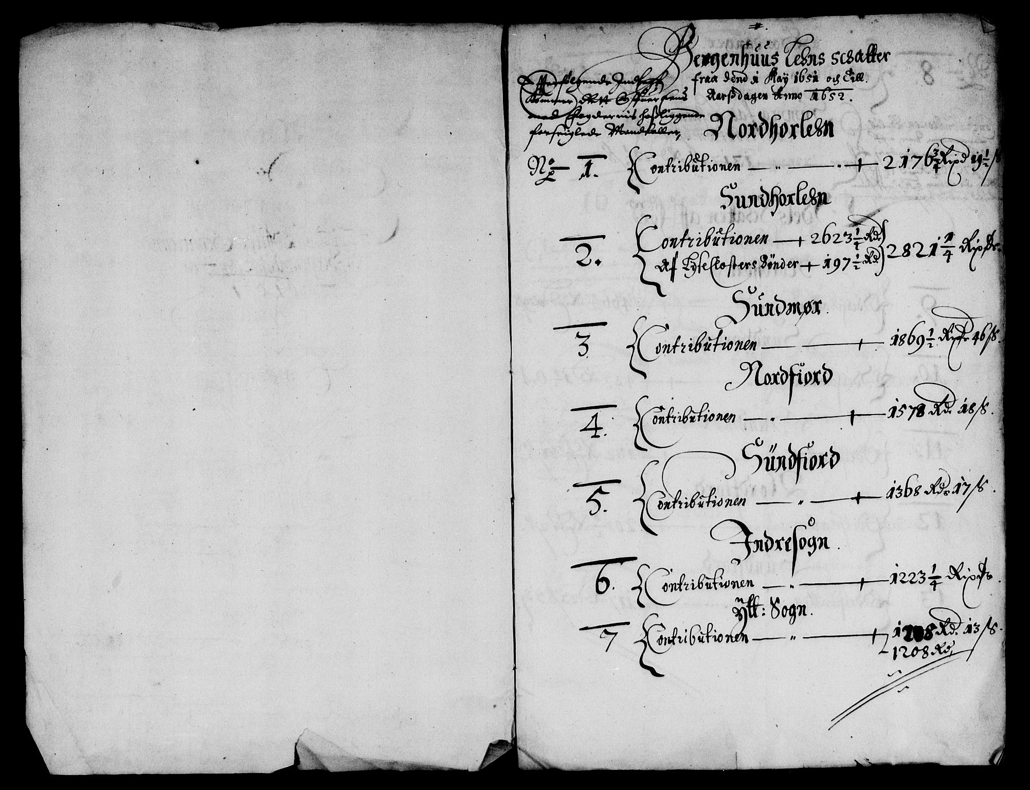 Rentekammeret inntil 1814, Reviderte regnskaper, Lensregnskaper, AV/RA-EA-5023/R/Rb/Rbt/L0121: Bergenhus len, 1650-1652