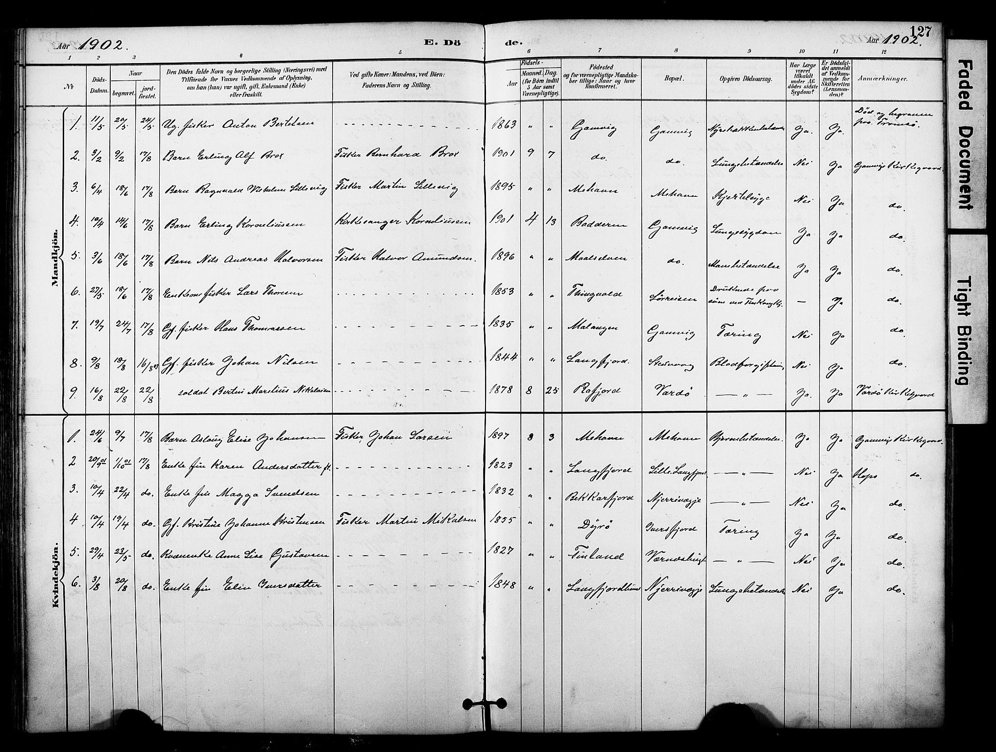 Tana sokneprestkontor, AV/SATØ-S-1334/H/Ha/L0006kirke: Ministerialbok nr. 6, 1892-1908, s. 127