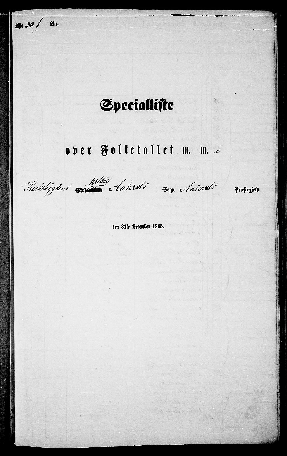 RA, Folketelling 1865 for 0980P Åseral prestegjeld, 1865, s. 10