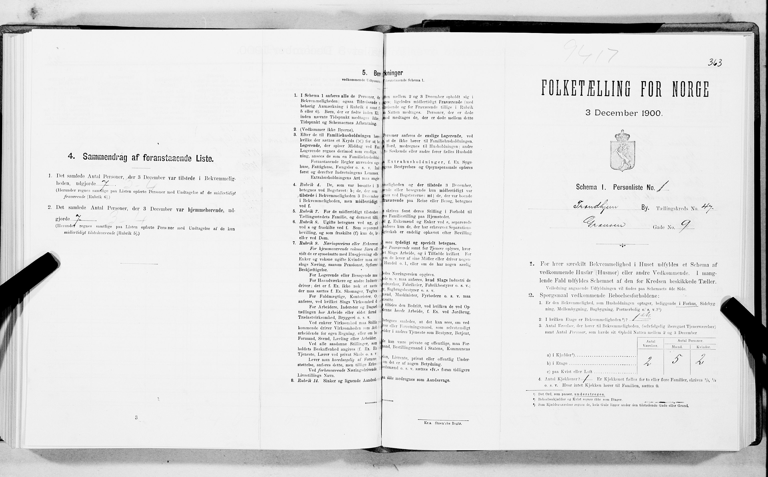 SAT, Folketelling 1900 for 1601 Trondheim kjøpstad, 1900, s. 7666